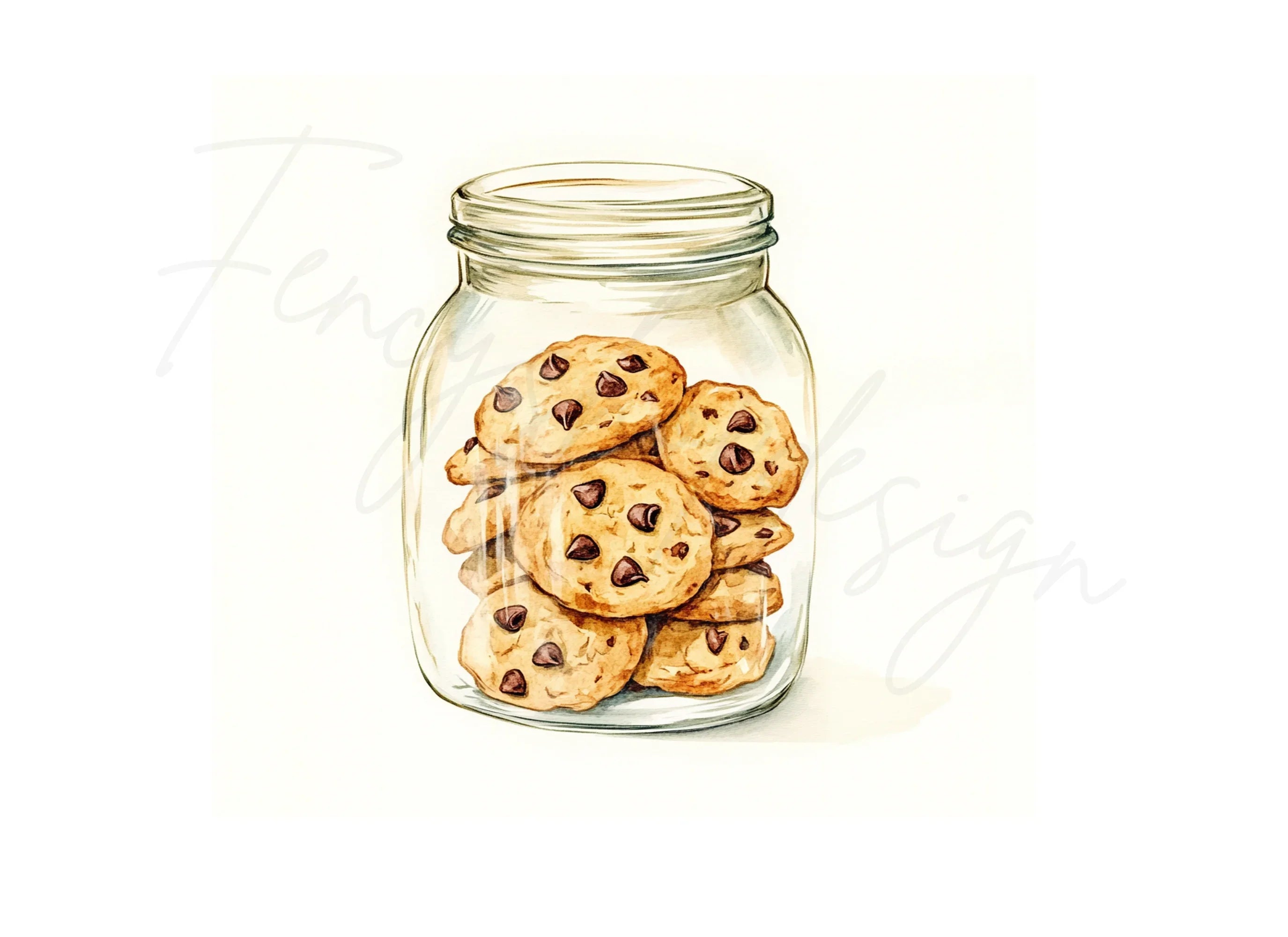 Chocolate Chip Cookies Jar Clipart Bundle