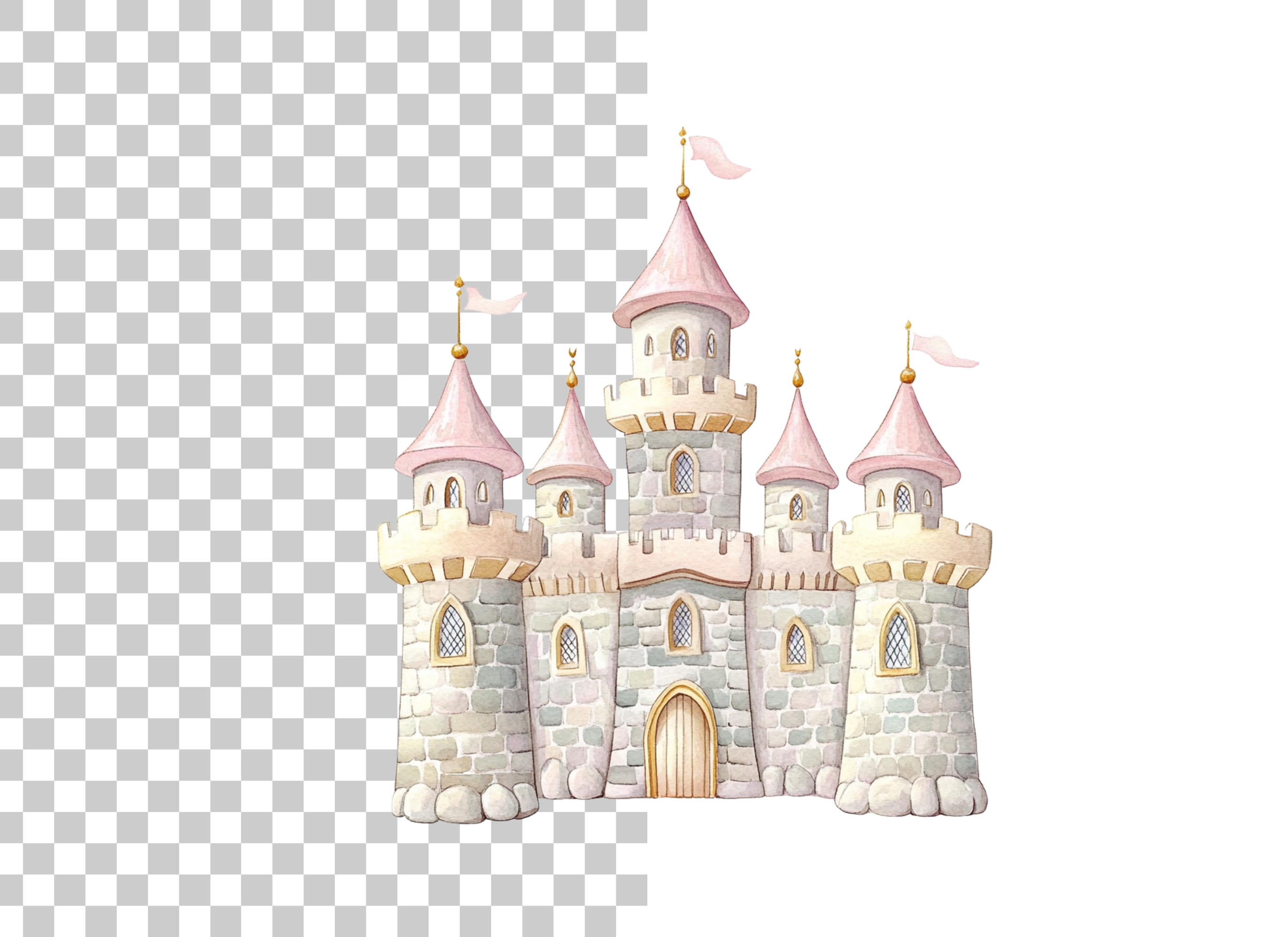Fairytale Castle Clipart Bundle