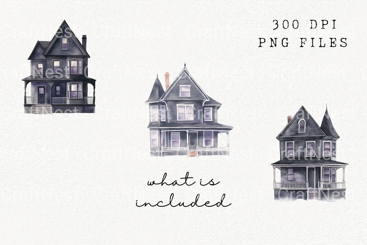 Haunted House Clipart Bundle