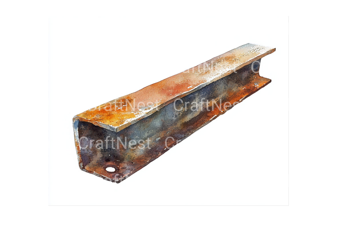 Industrial Metal Beams Graphics Clipart Bundle
