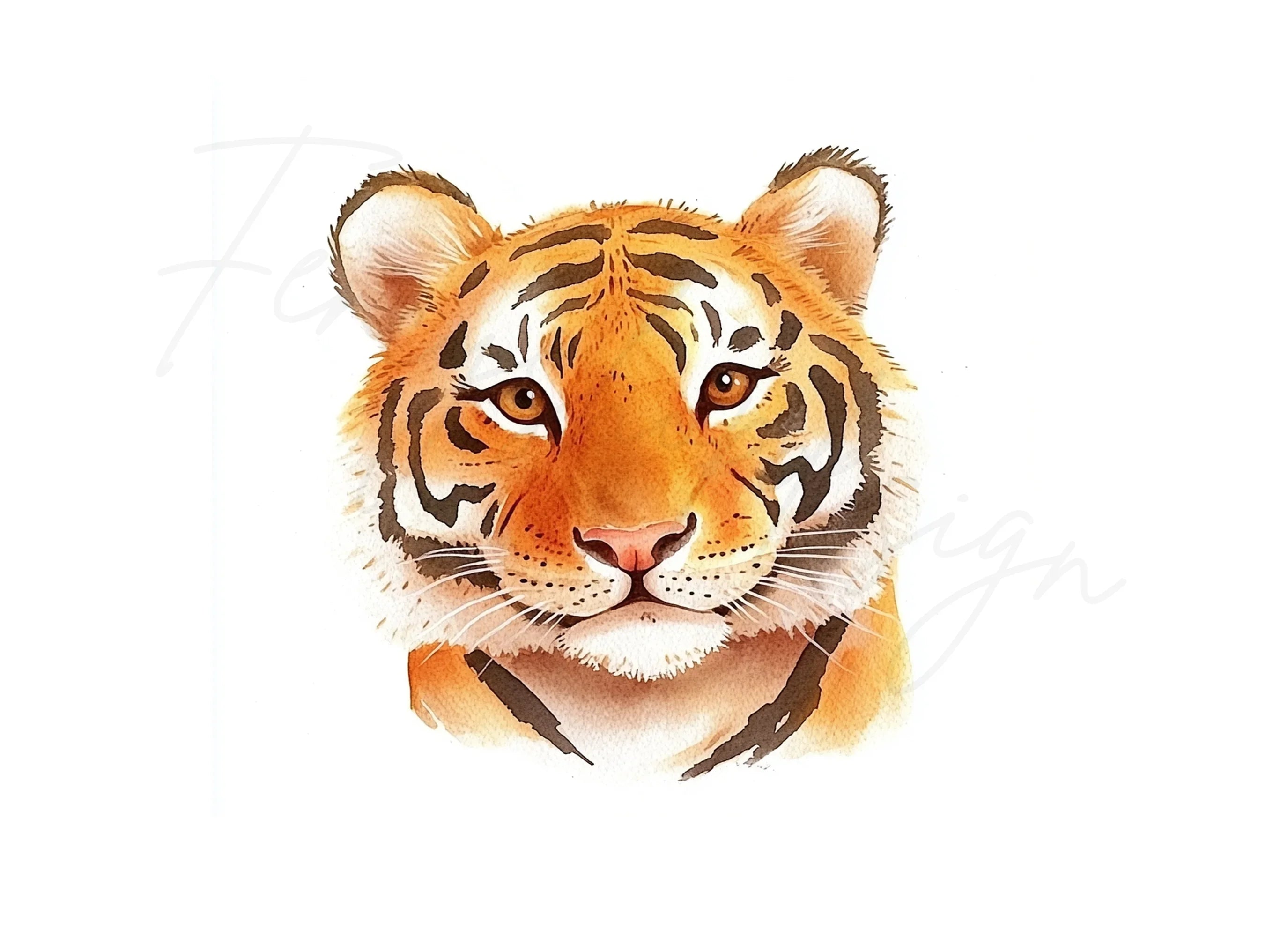 Tiger Head Clipart Bundle