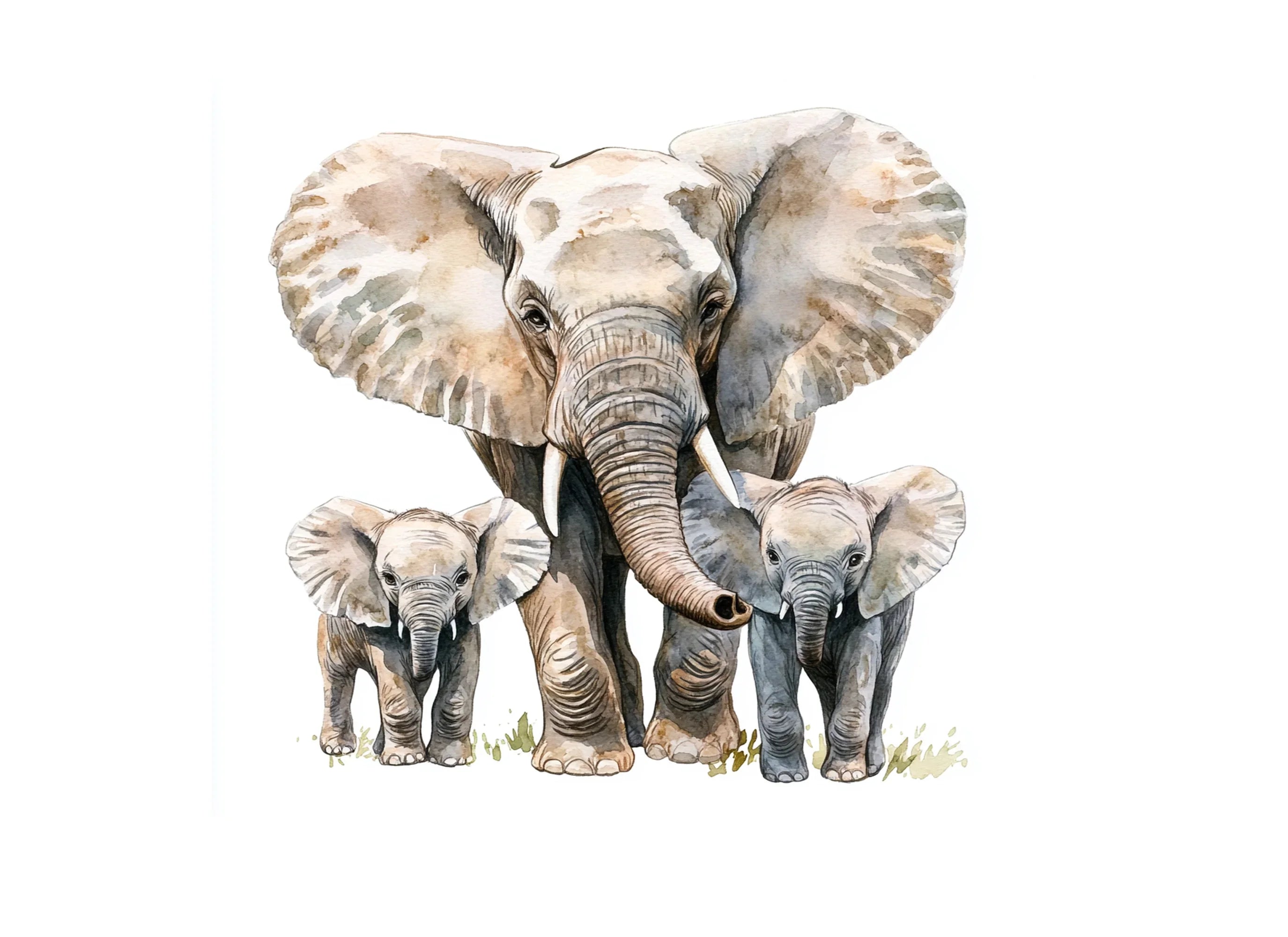 Elephant Family Clipart Bundle