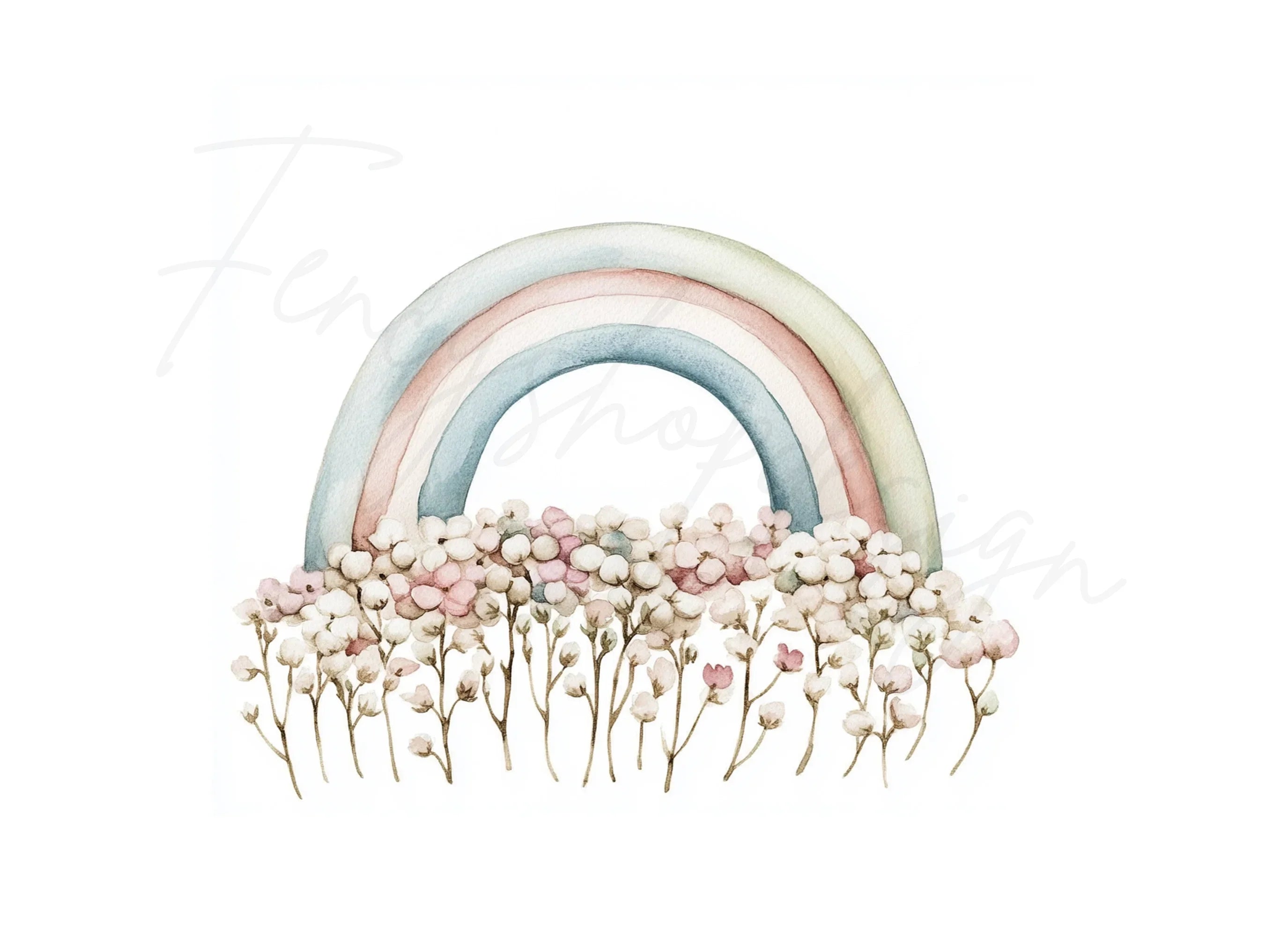 Pastel Rainbow Clipart Bundle