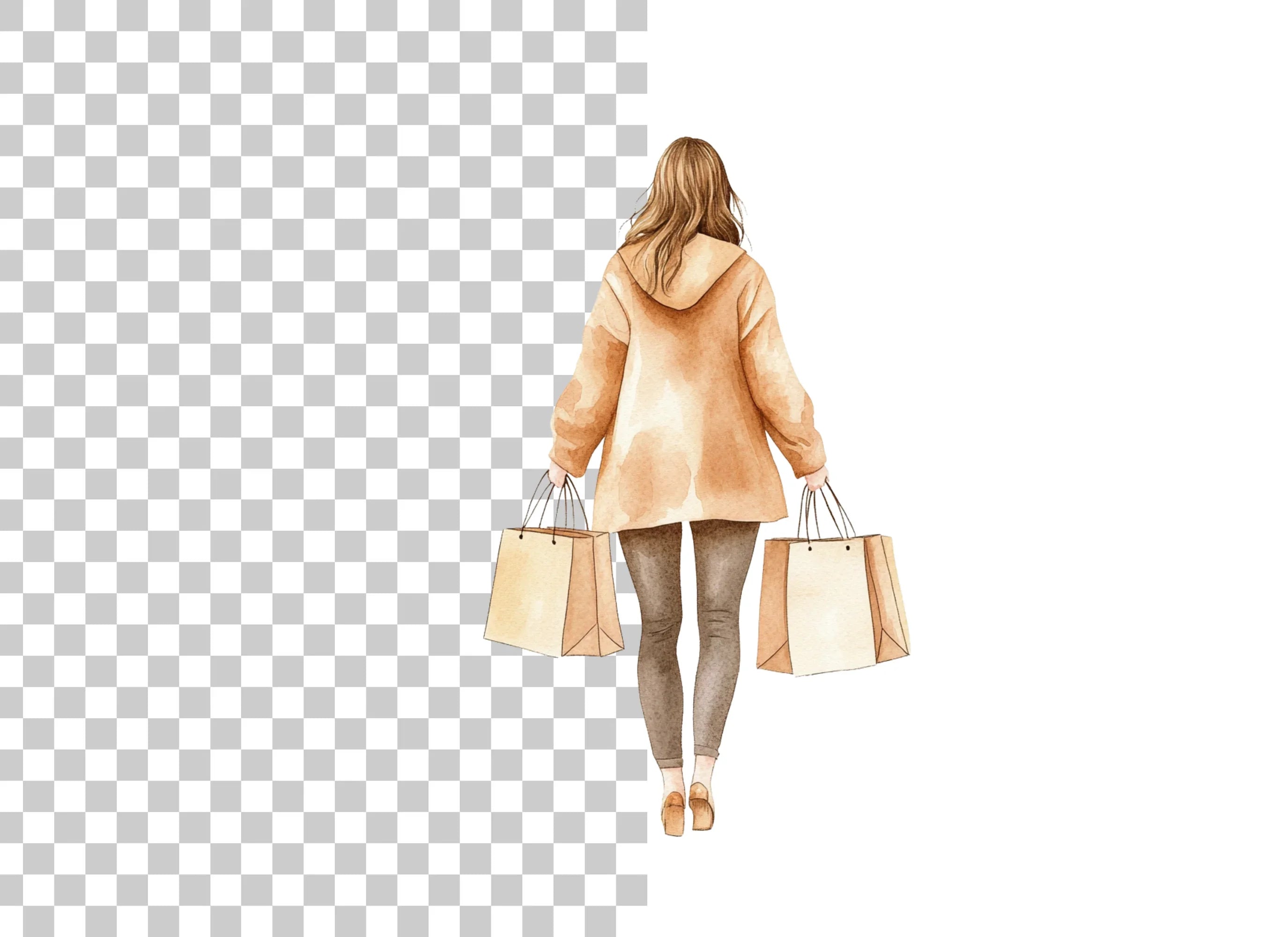 Women's Shopping Clipart Bundle