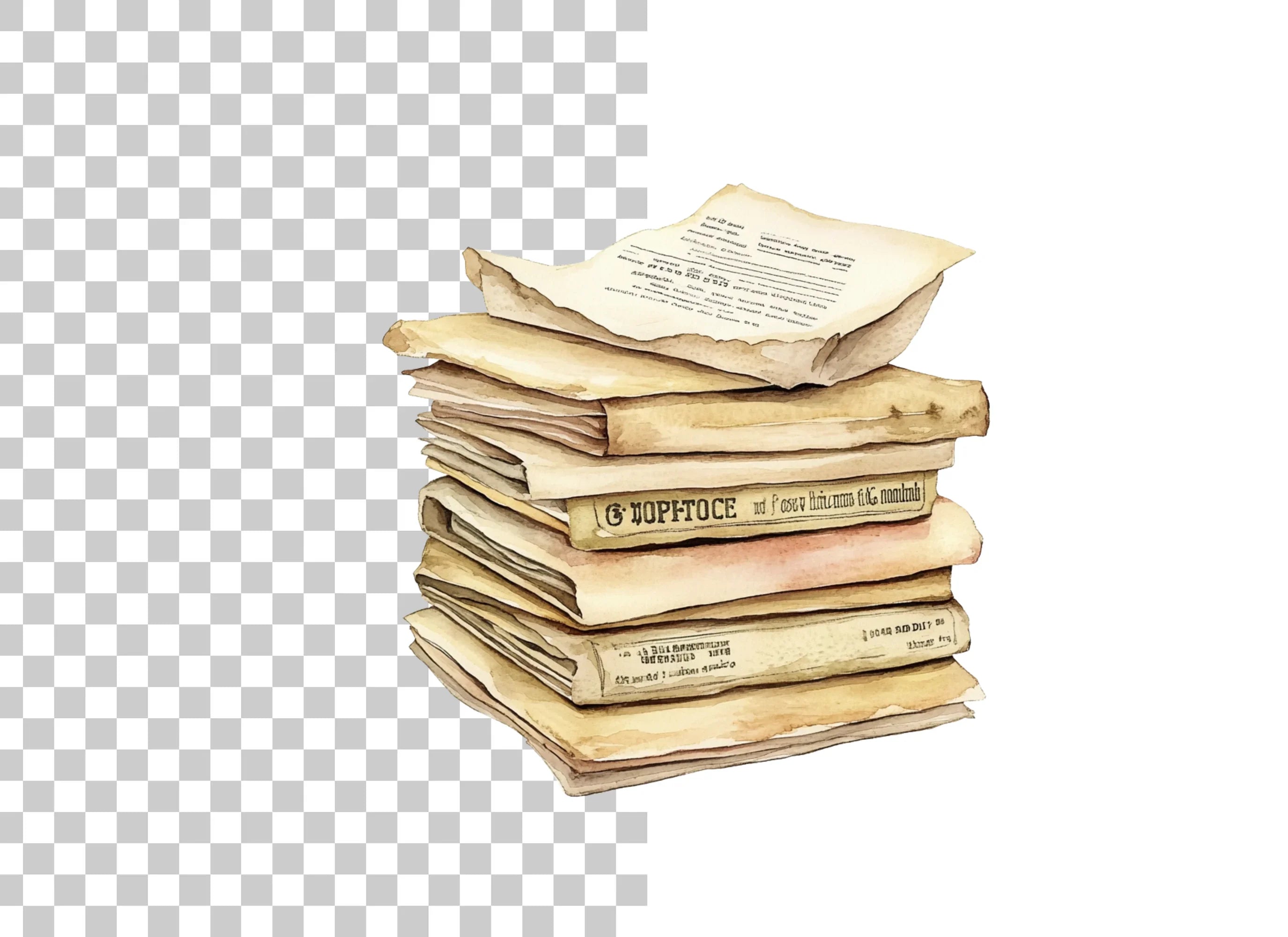 Vintage Stacks Clipart Bundle