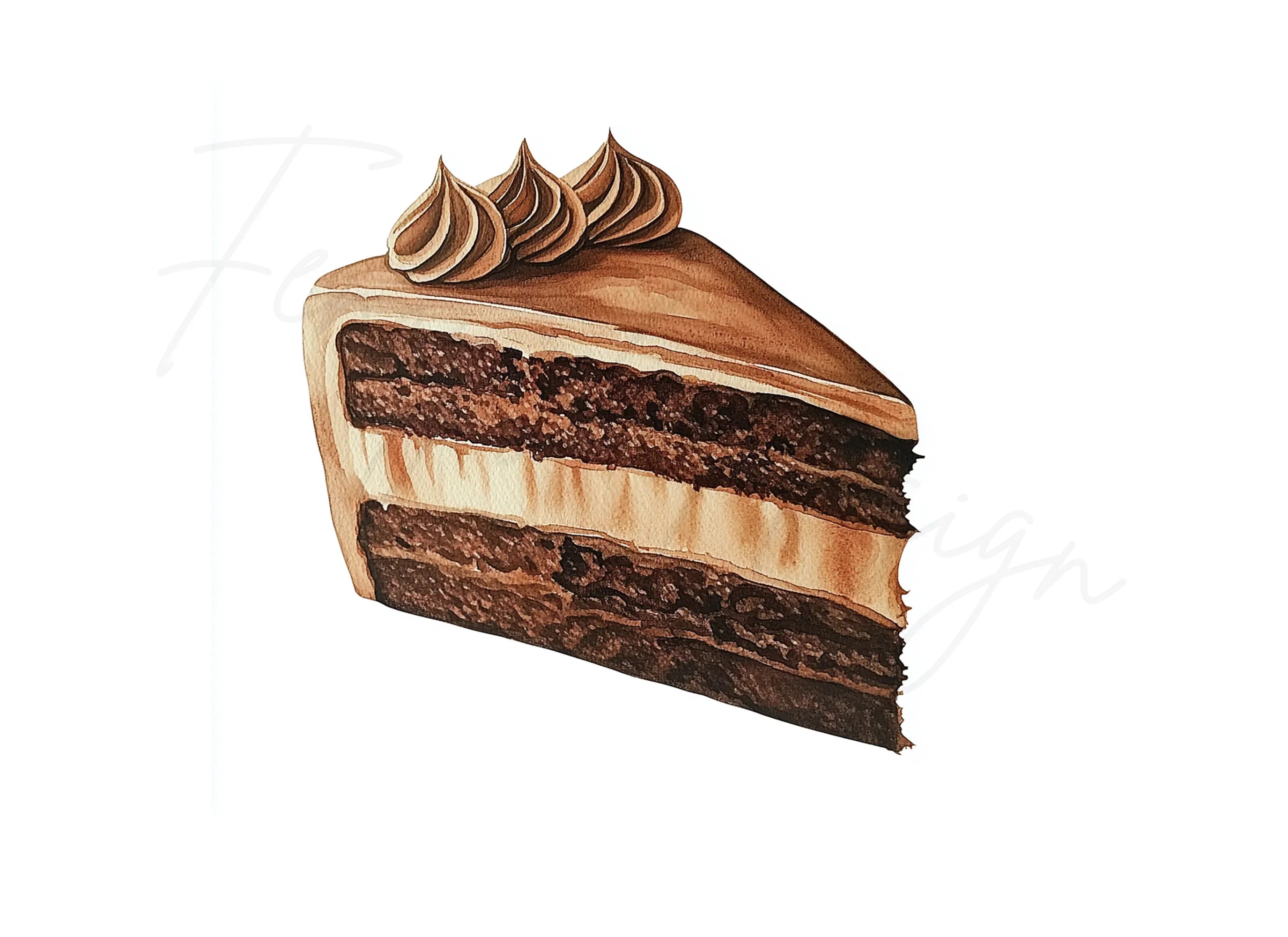 Chocolate Cake Slices Clipart Bundle