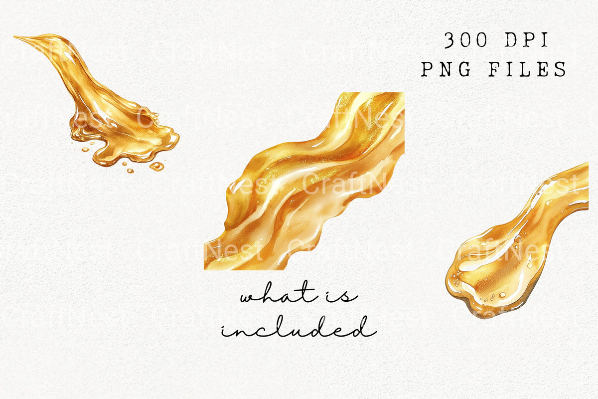 Realistic Honey Drip Clipart Planner