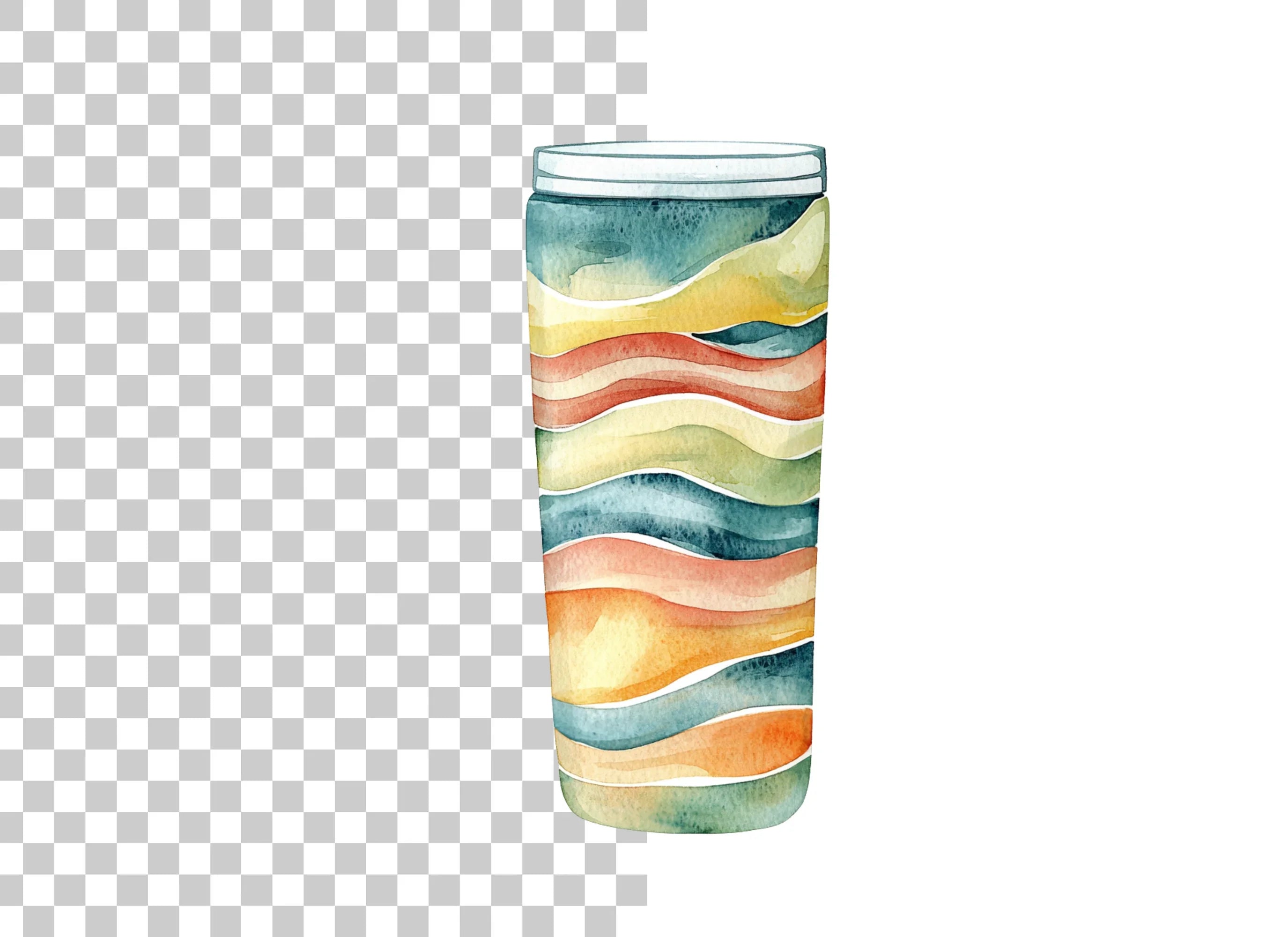 Wavy Tumbler Clipart Bundle