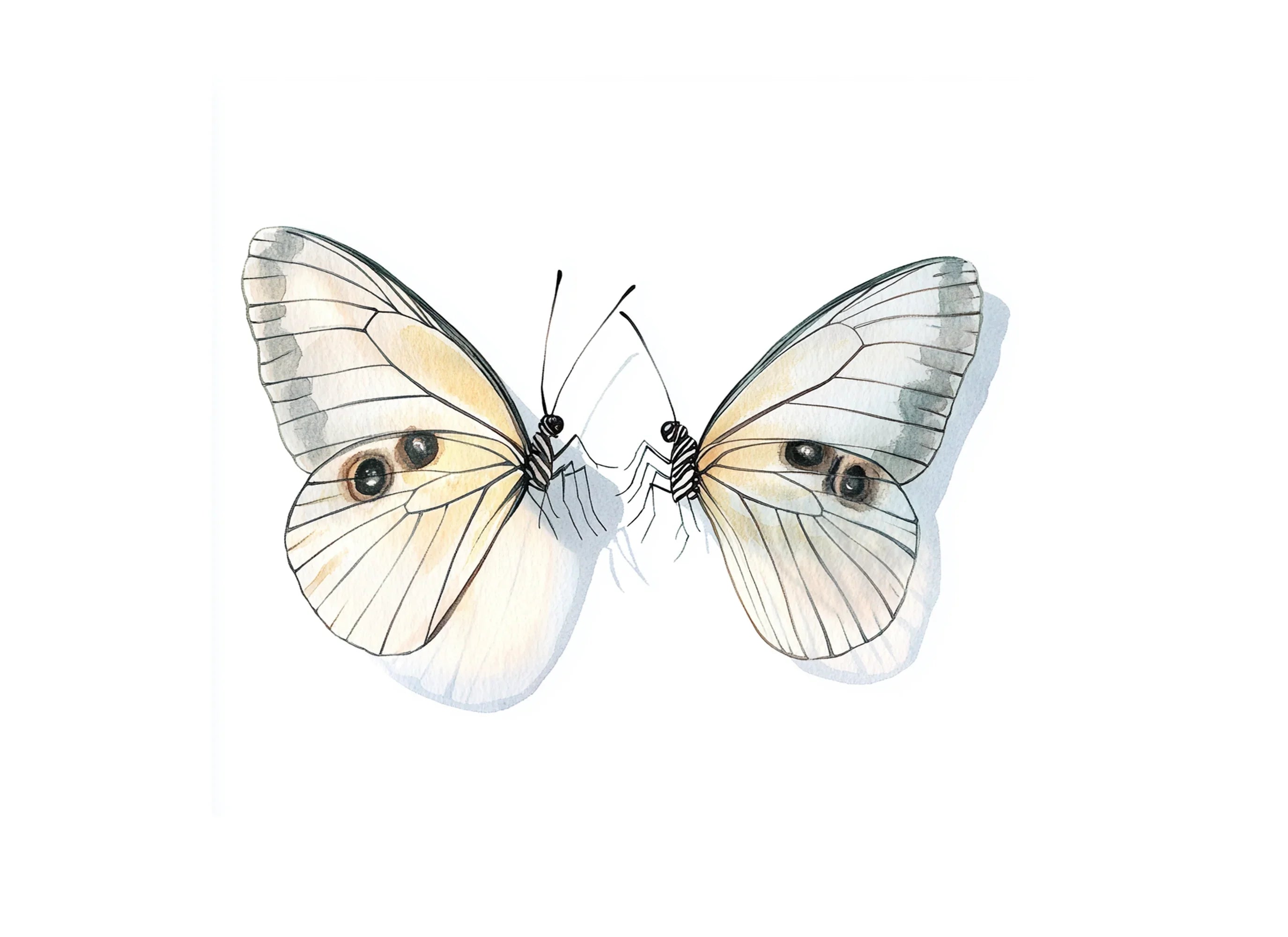 Elegant White Butterfly Clipart Bundle