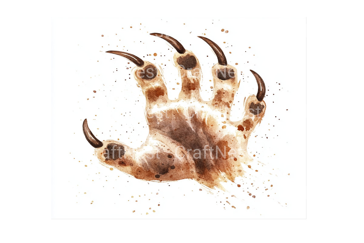 Animal Paw Prints Clipart Bundle