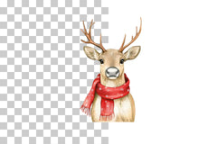 Festive Reindeer with Scarves Clipart Bundle - CraftNest - Digital Crafting and Art