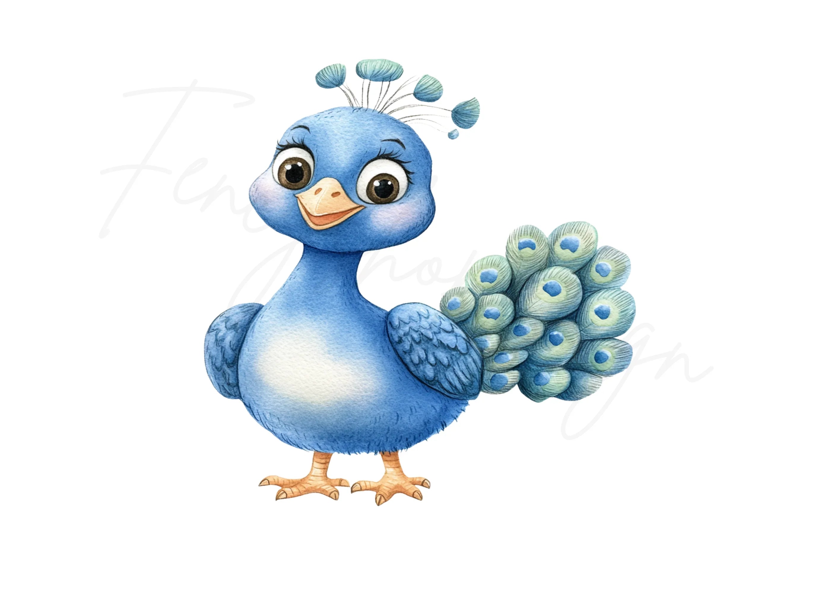 Charming Peacock Clipart Bundle
