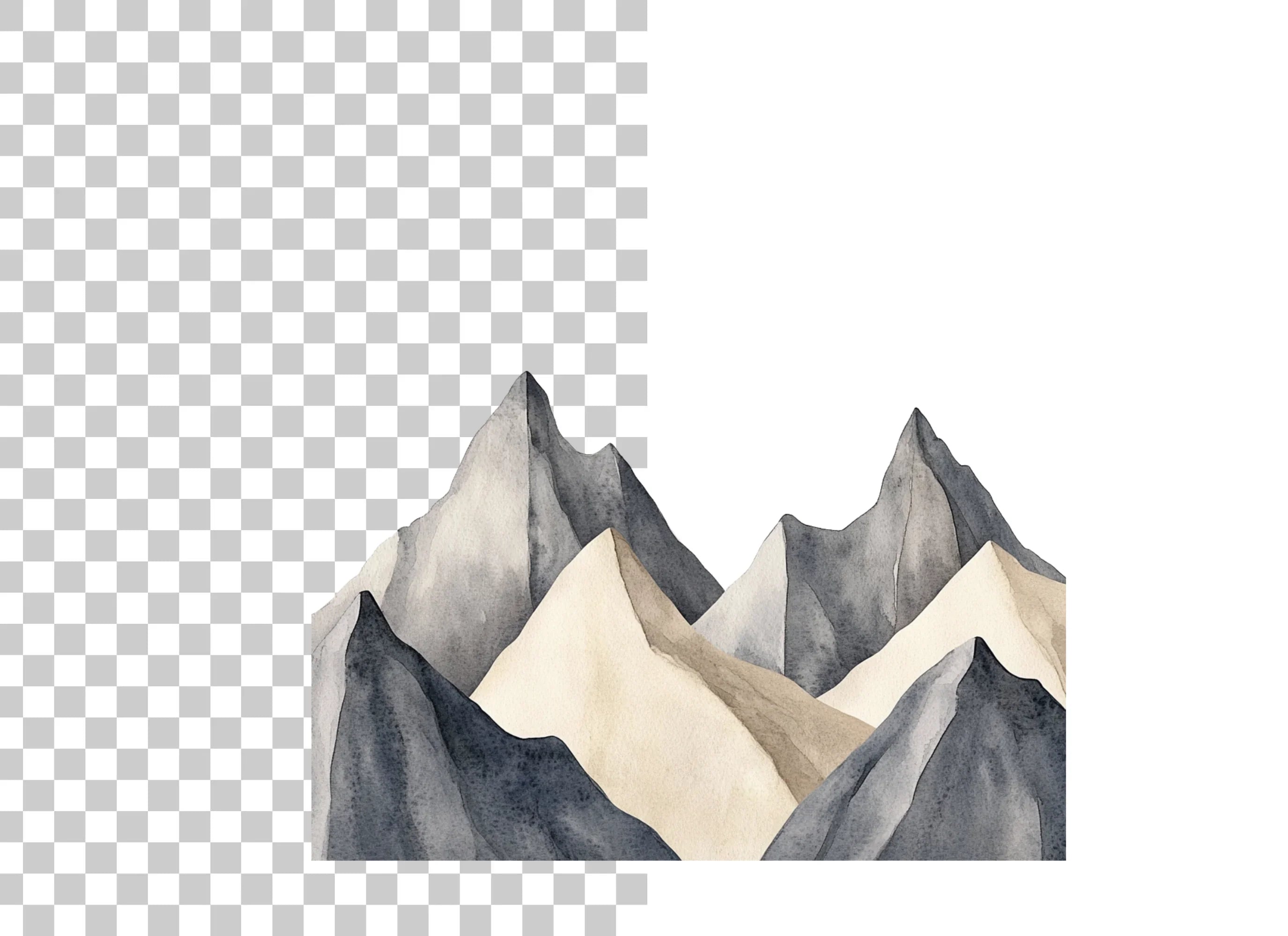 Mountain Range Clipart Bundle