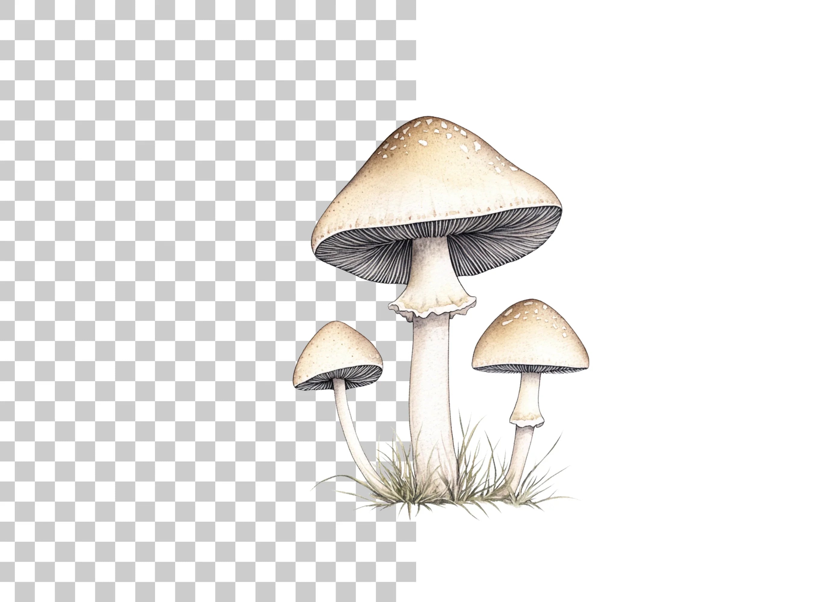 Forest Mushroom Clipart Bundle