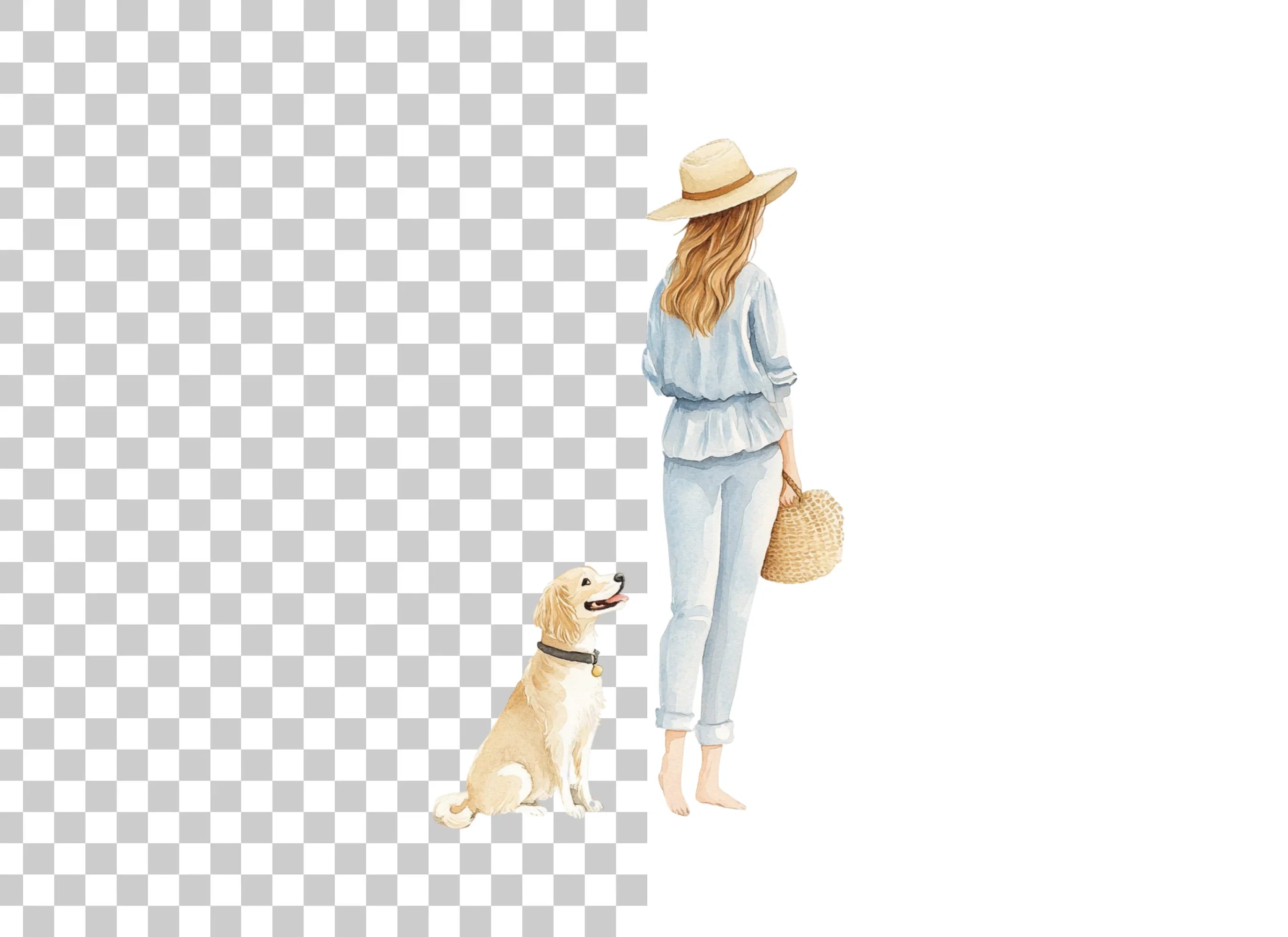 Golden Retriever Clipart Bundle for Women
