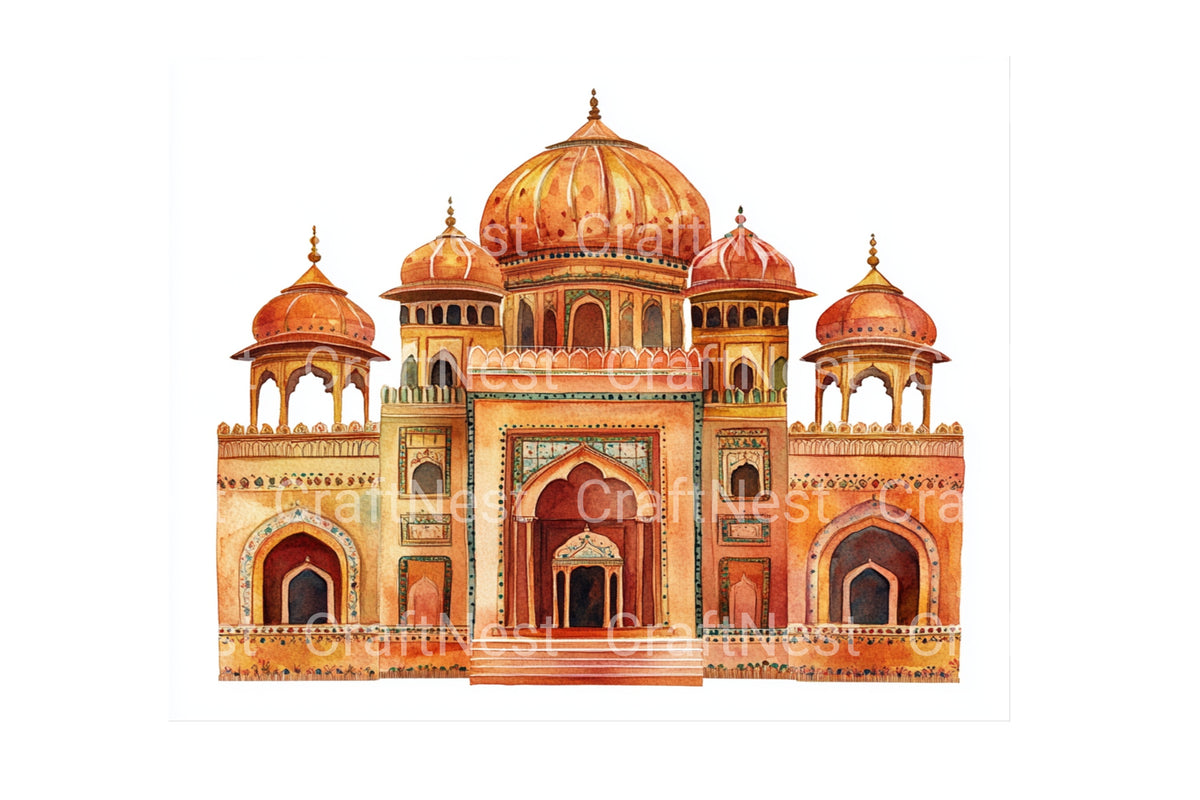 Indian Palace Graphics Clipart Bundle