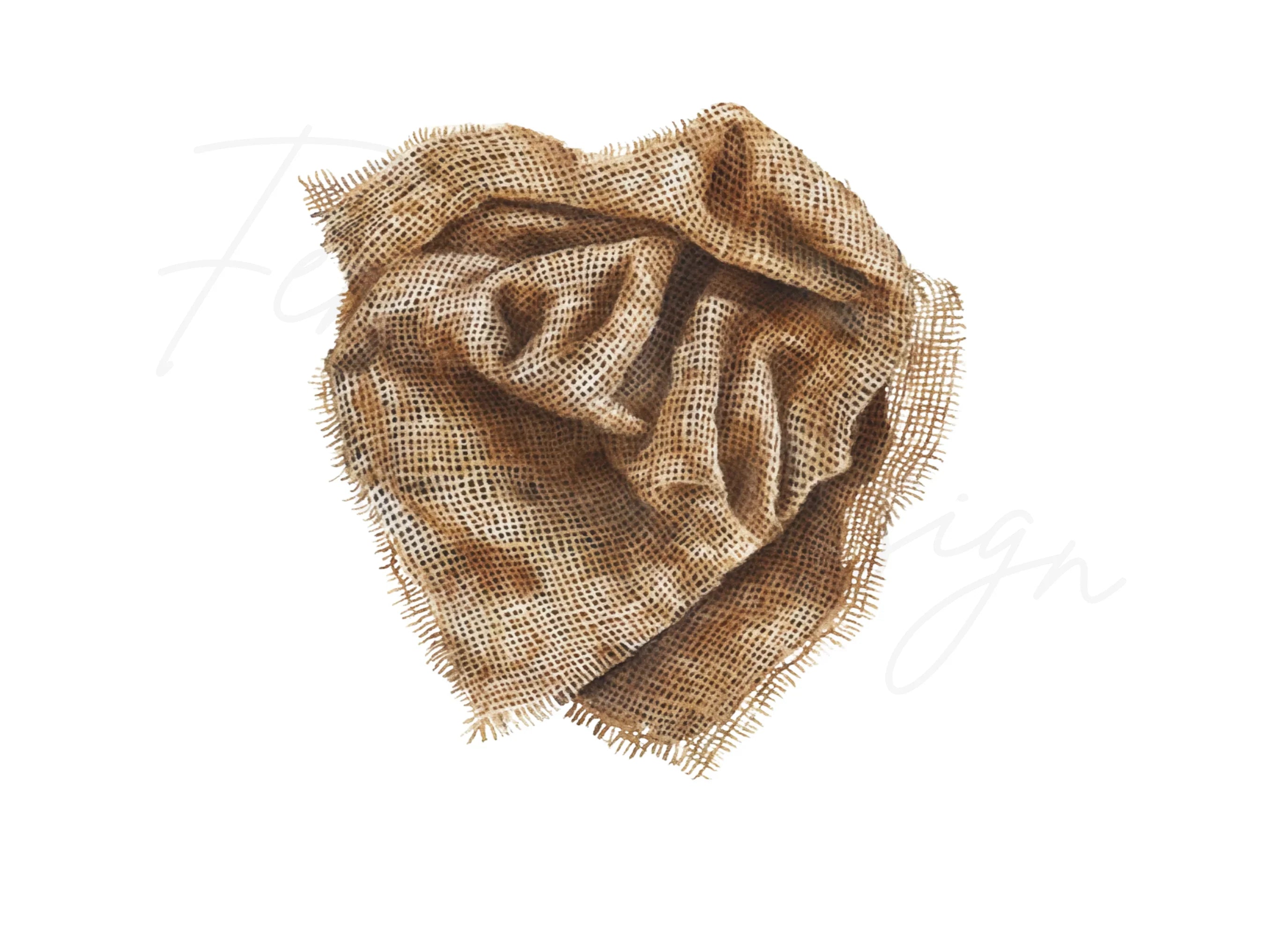 Rustic Burlap Fabric Clipart Bundle
