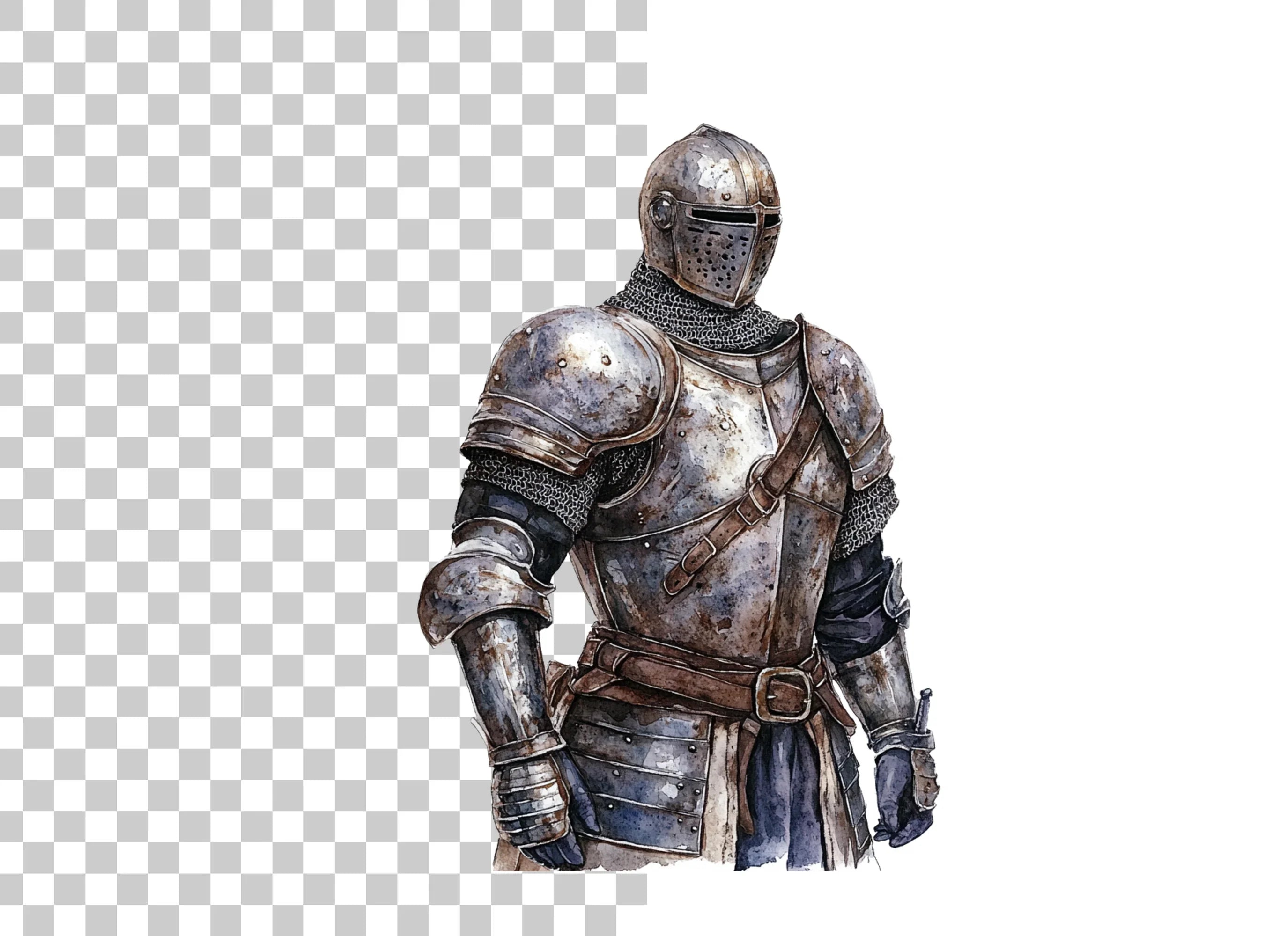 Medieval Knights in Armor Clipart Bundle