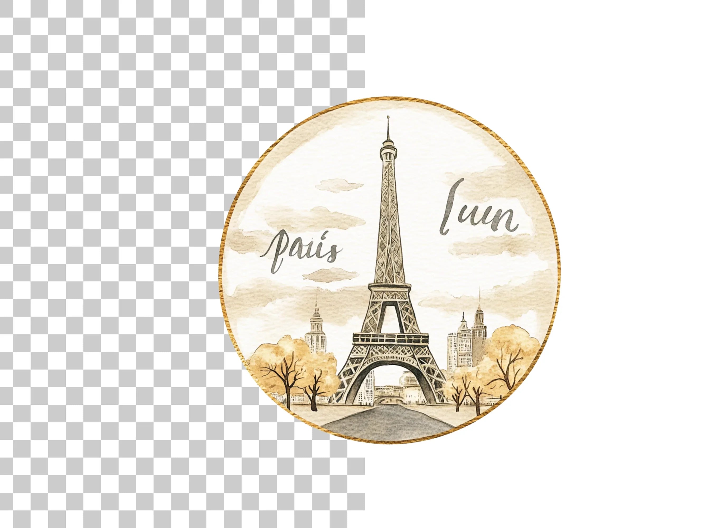 Eiffel Tower Paris Clipart Bundle