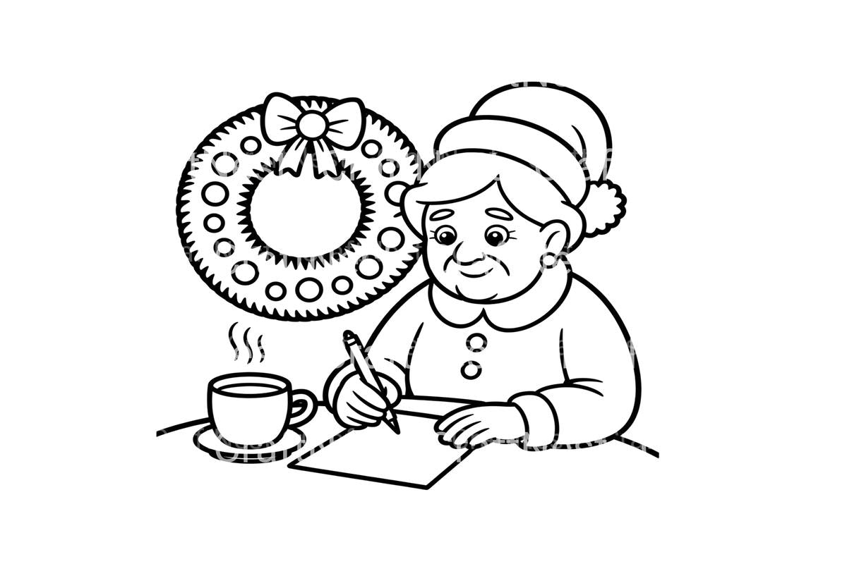 Mrs. Claus Christmas Letter Coloring Books