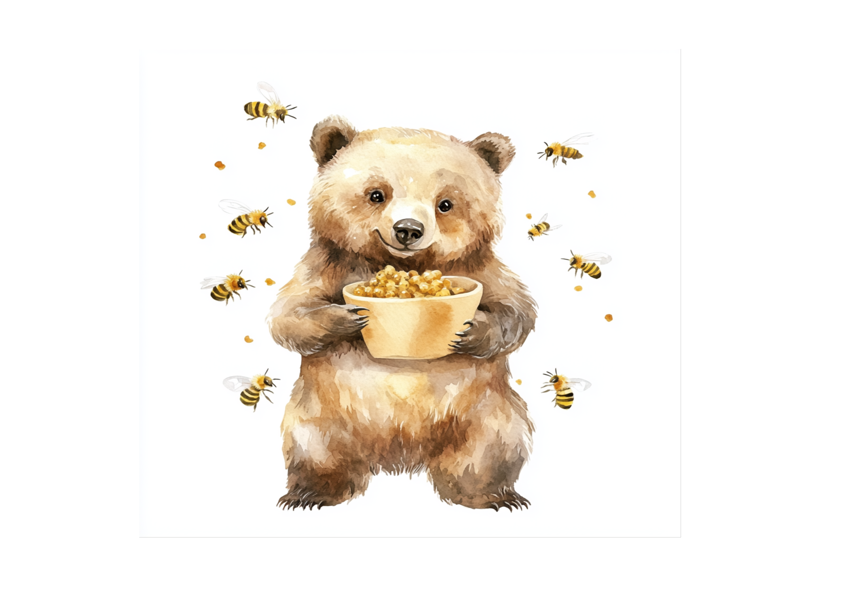 Cute Bear Bee Clipart Bundle