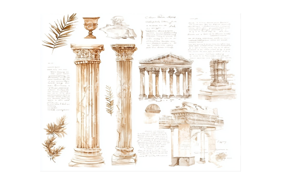 Ancient Ruins Designs Clipart Bundle