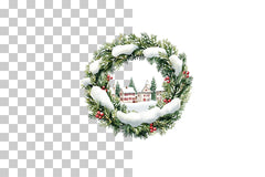 Christmas Village Wreath Scene Clipart Bundle - CraftNest - Digital Crafting and Art