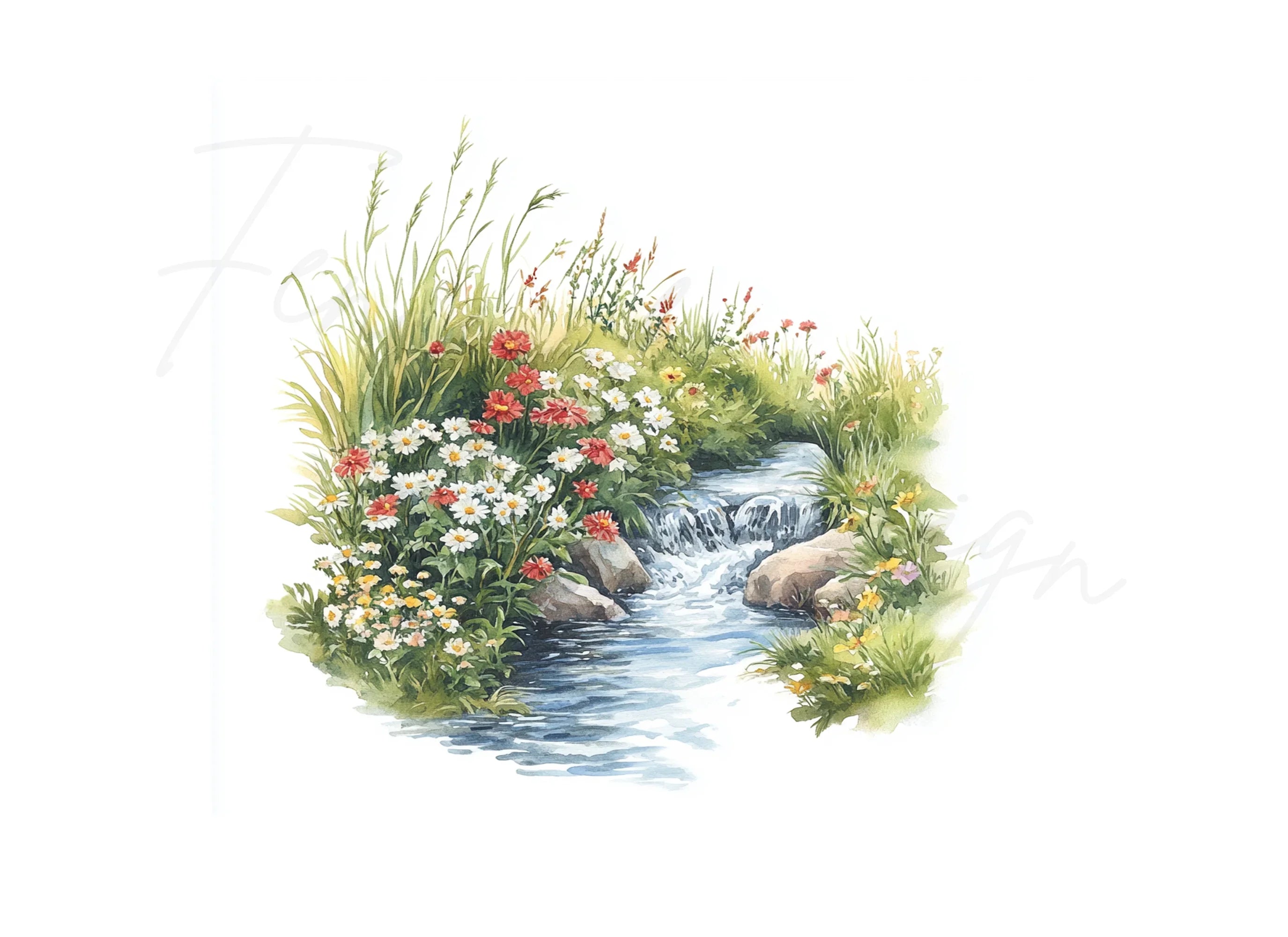 Floral Stream Clipart Bundle