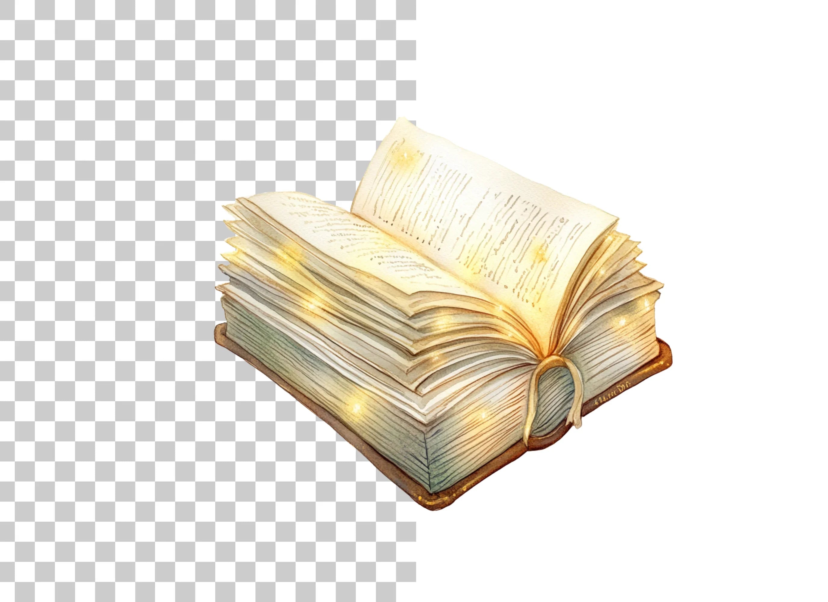 Open Magical Book Clipart Bundle