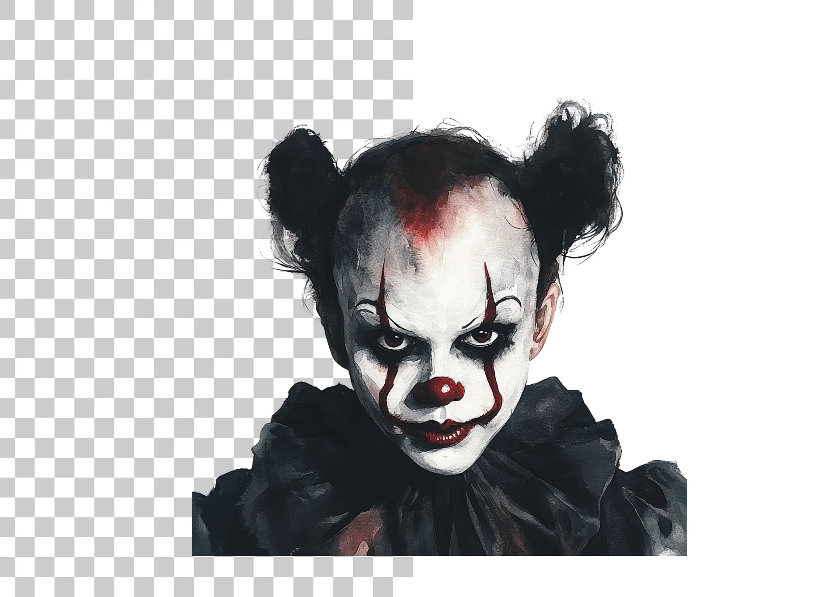 Creepy Clown Halloween Clipart Bundle