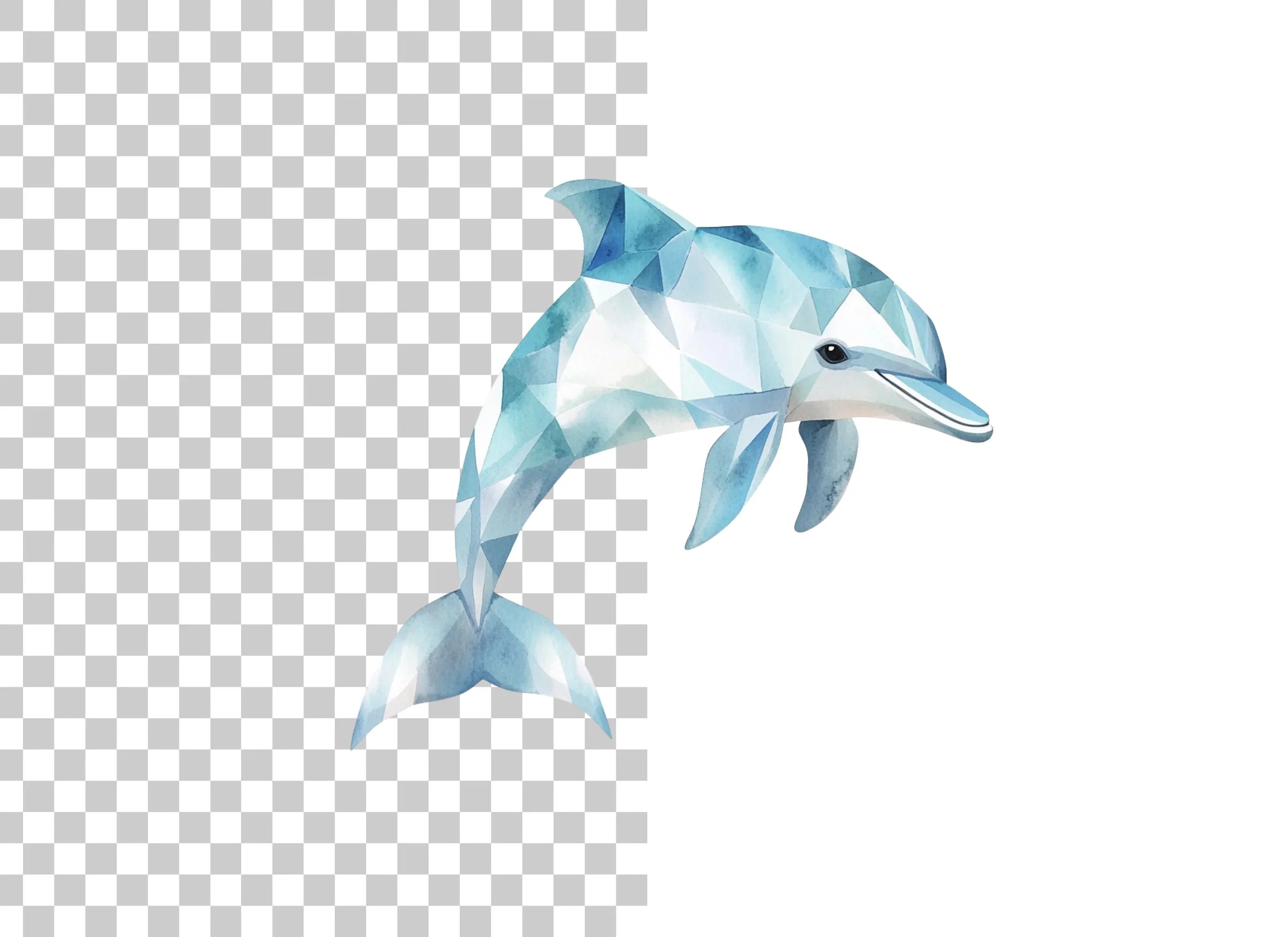 Geometric Dolphin Clipart Bundle