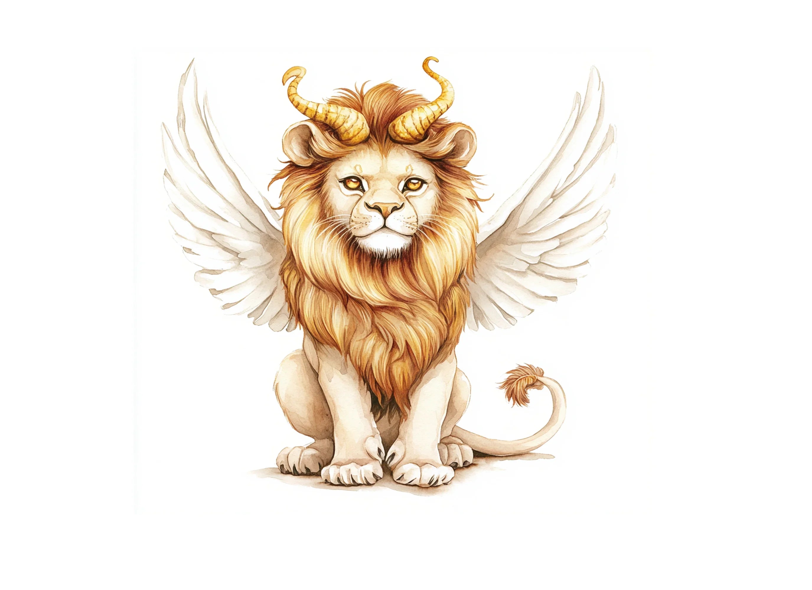 Majestic Winged Lion Clipart Bundle