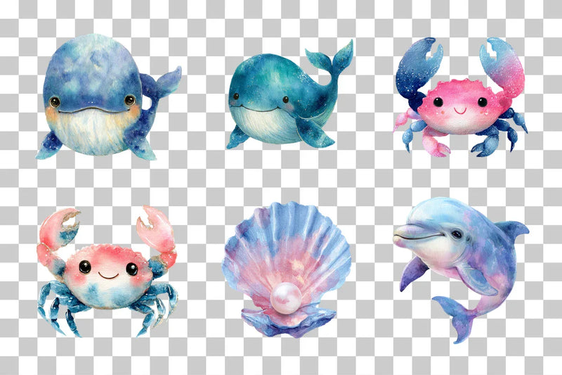 Under the Sea Animals Clipart Bundle - CraftNest - Digital Crafting and Art