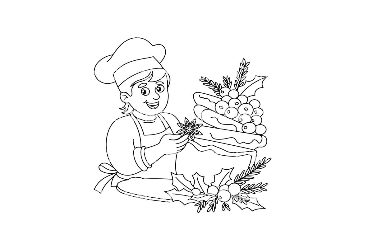 Christmas ChefFun Coloring Books