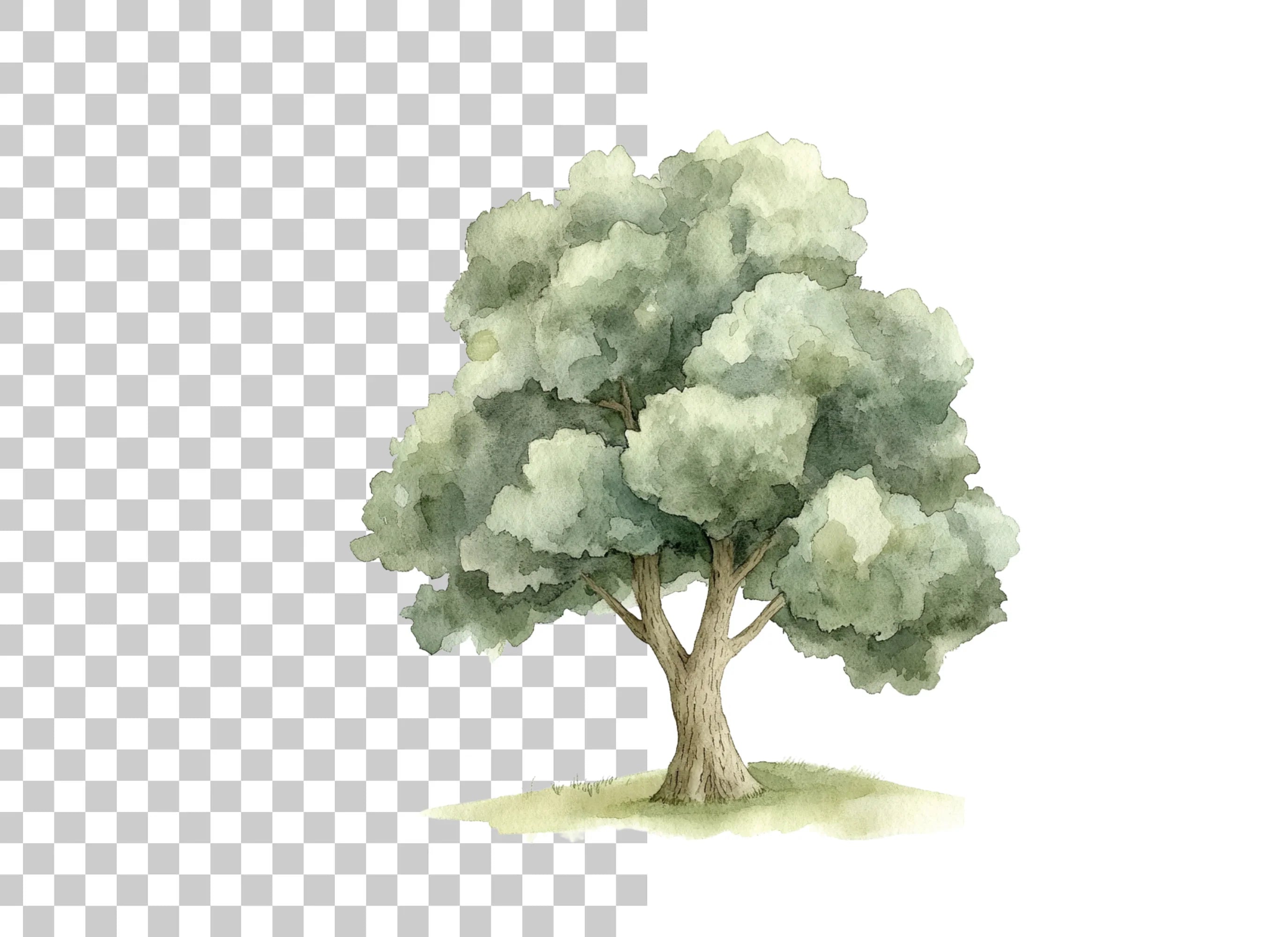 Green Tree Clipart Bundle