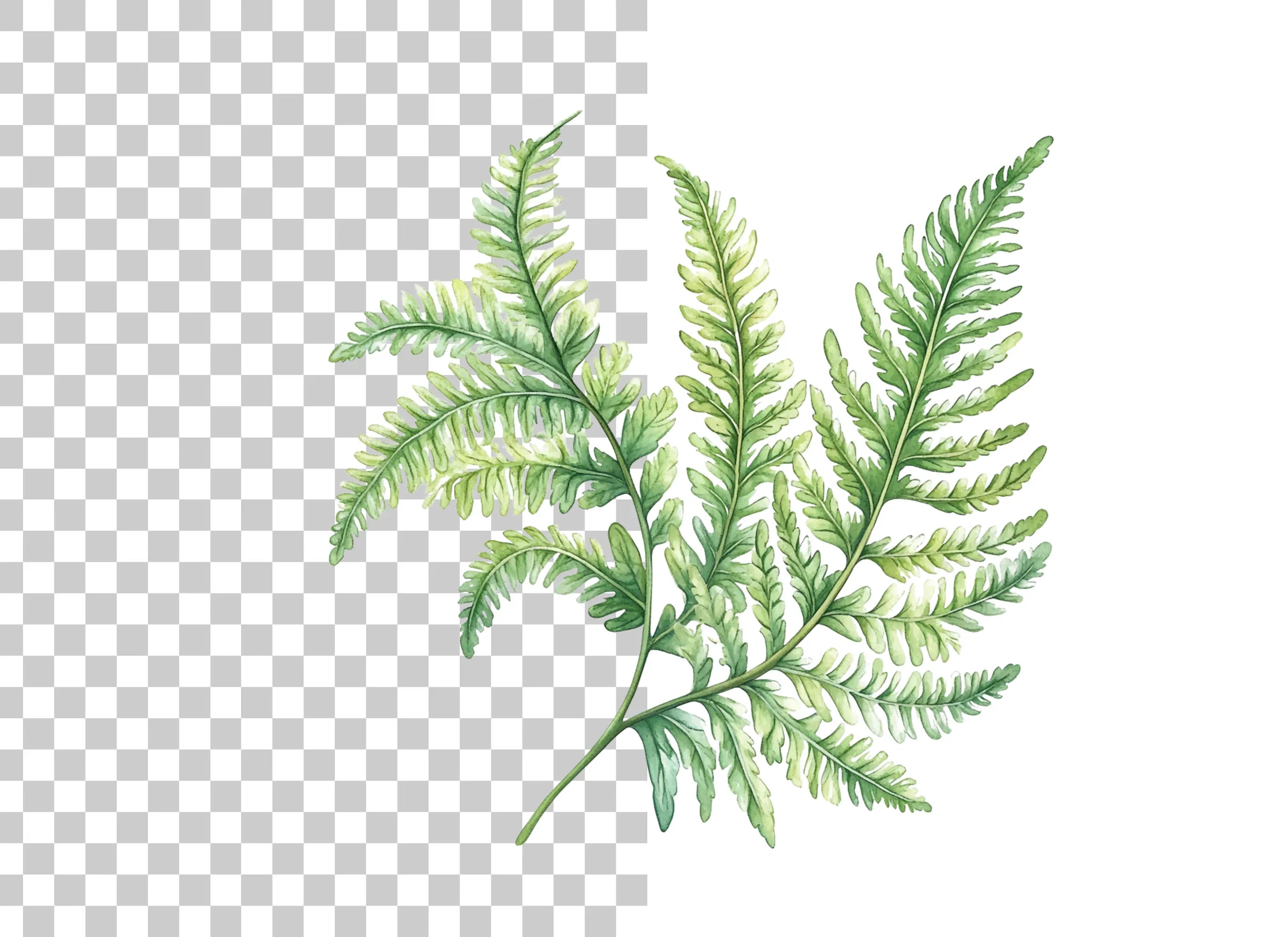 Fern Leaf Clipart Bundle