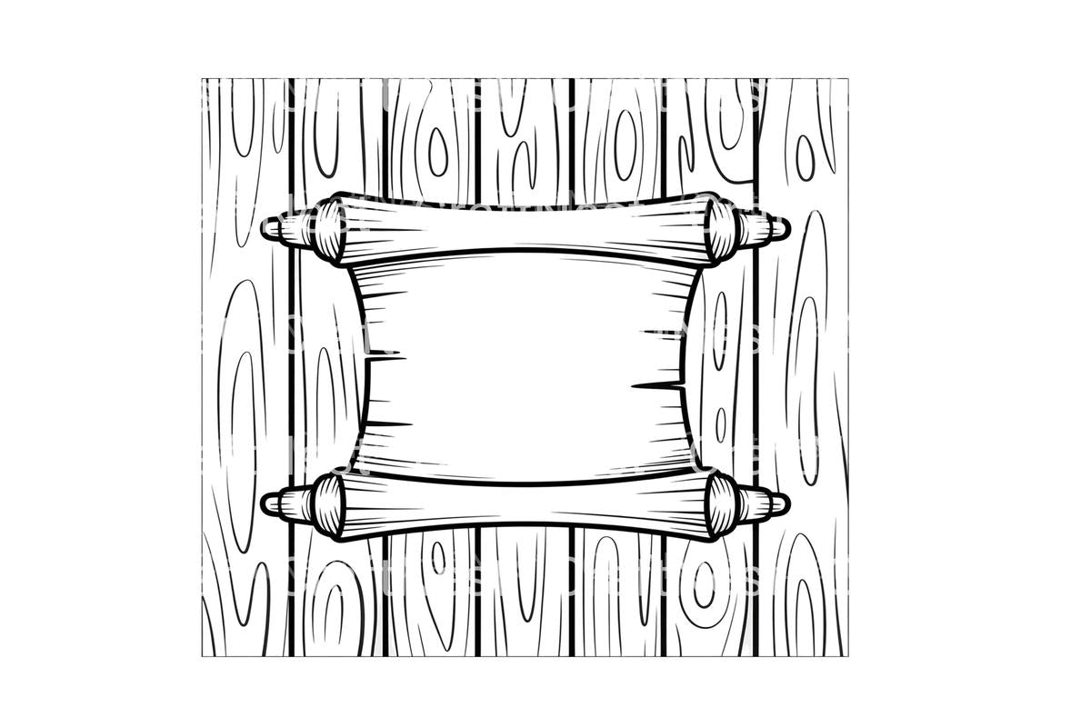 Scrolls on Wood Coloring Books
