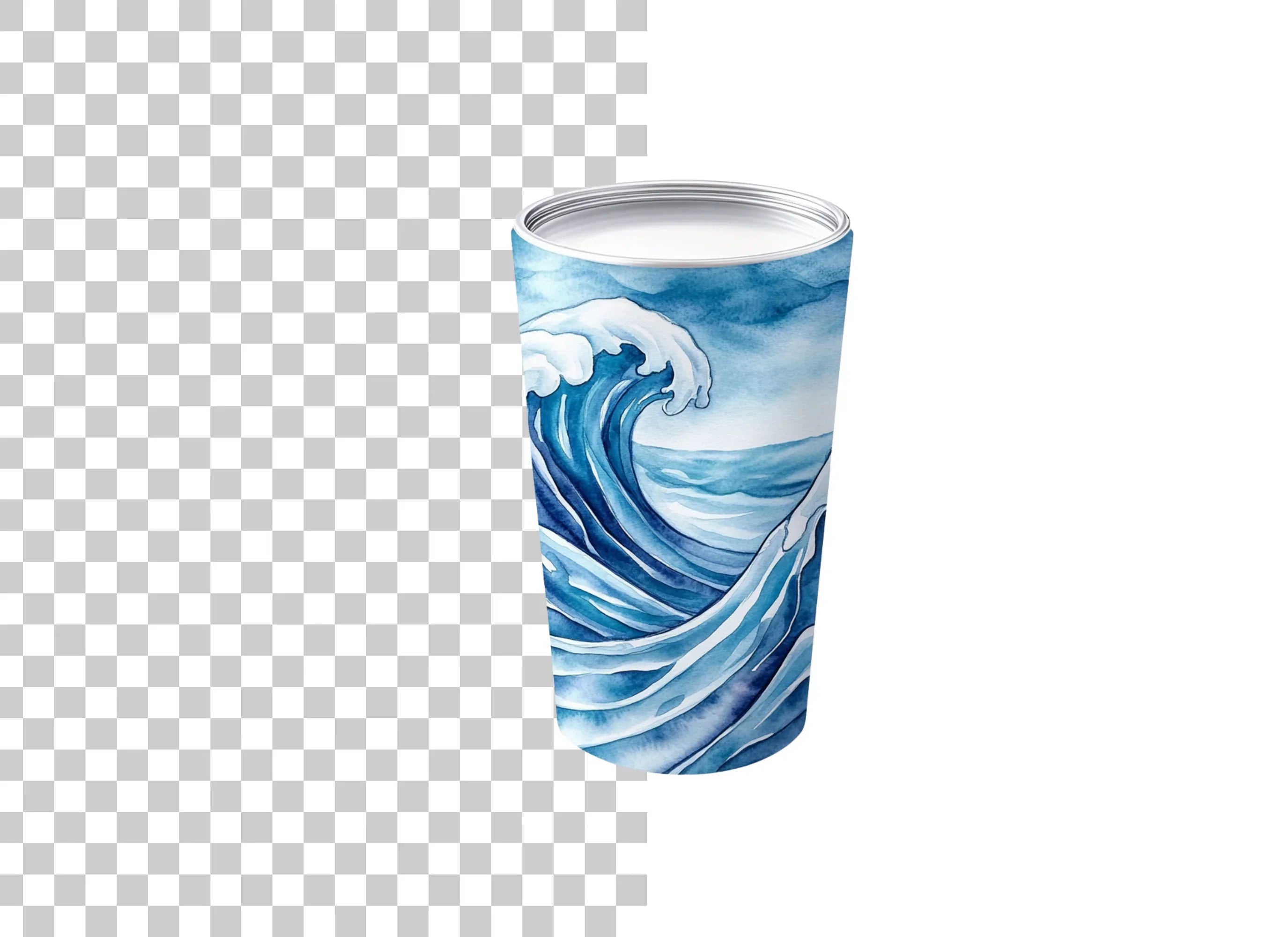 Dynamic Ocean Wave Tumbler Clipart Bundle
