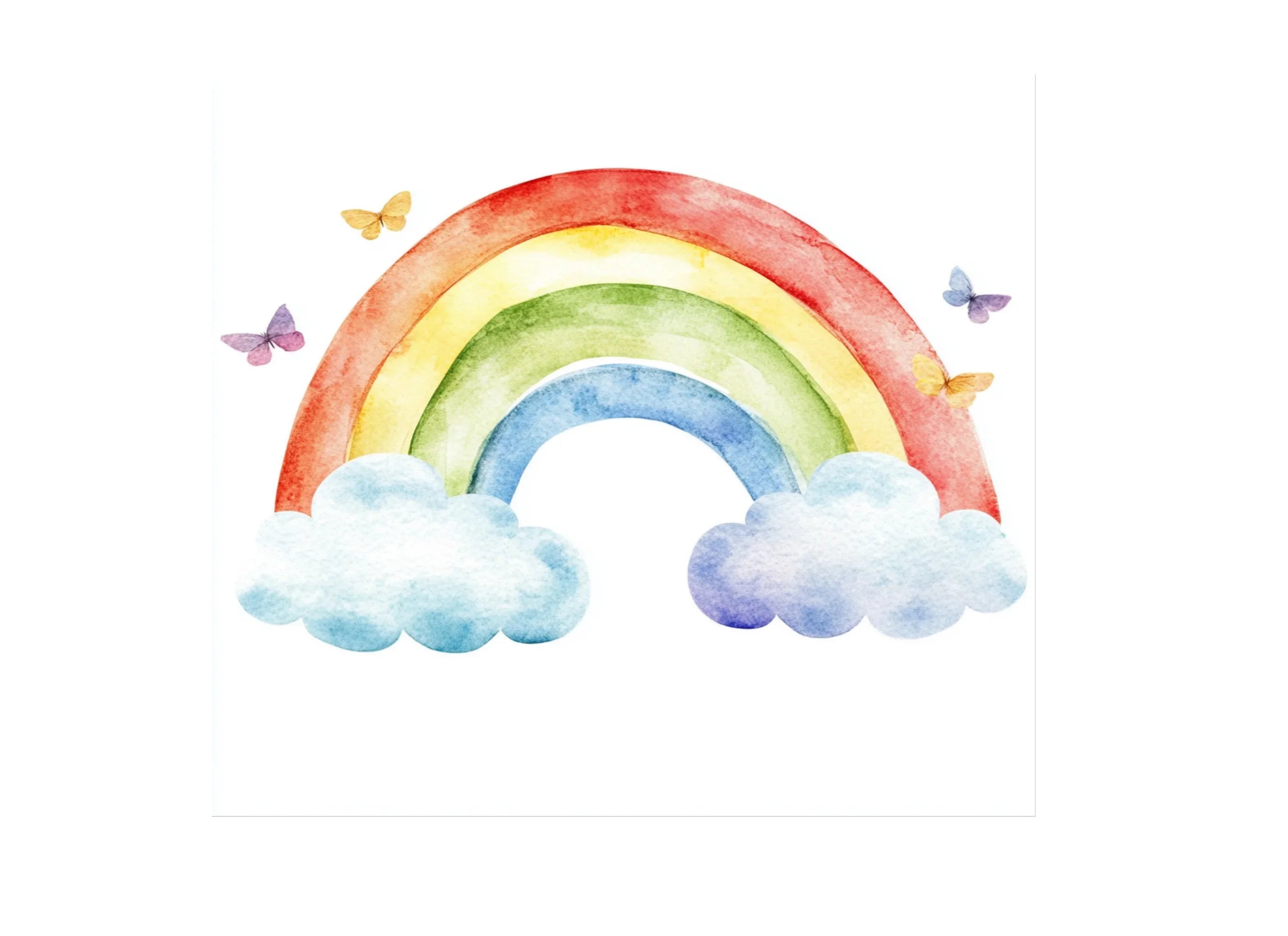 Rainbows and Clouds Clipart Bundle