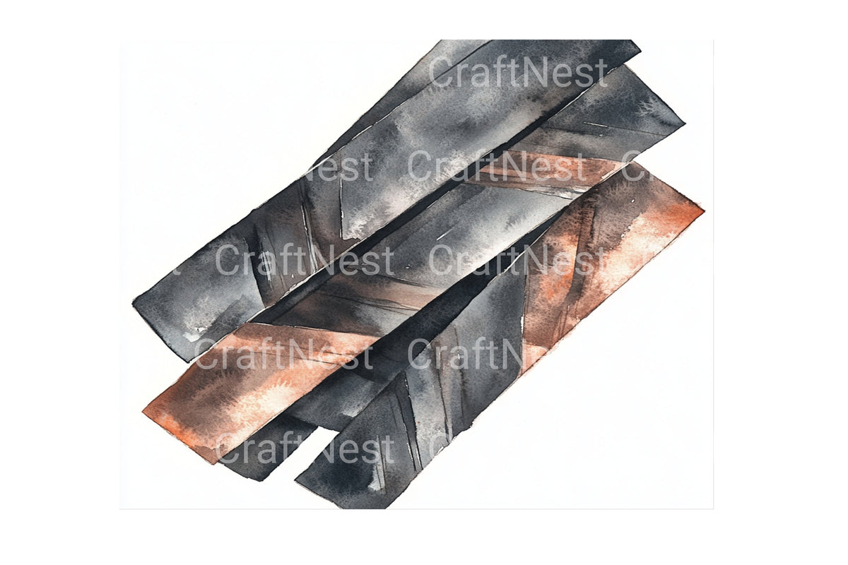 Overlapping Rusty Metal Panels Clipart Bundle