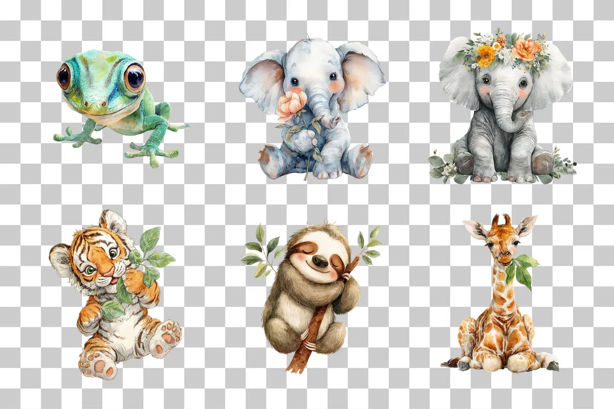Jungle Animals Clipart Bundle - CraftNest - Digital Crafting and Art