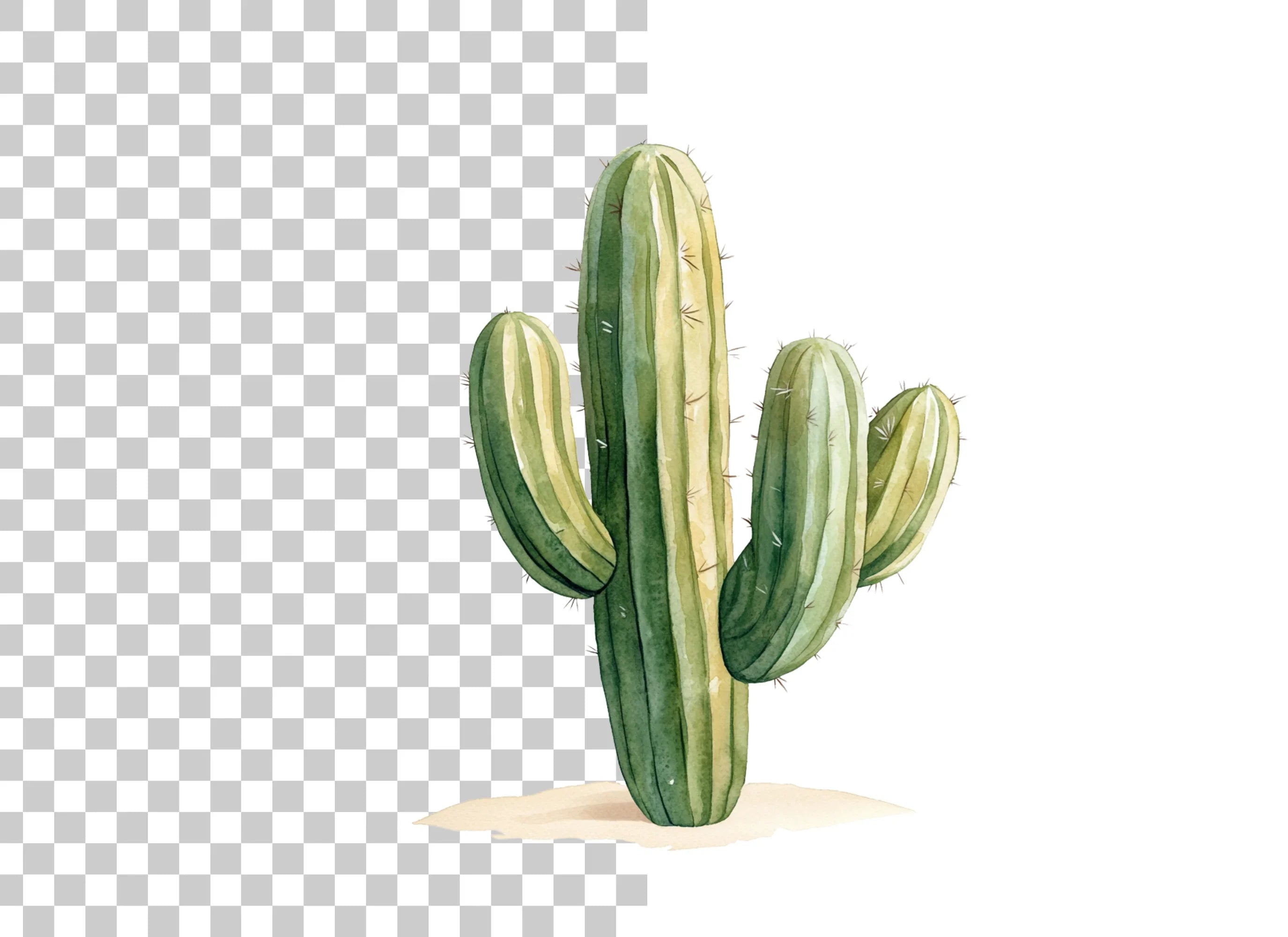Desert Cactus Illustration Clipart Bundle
