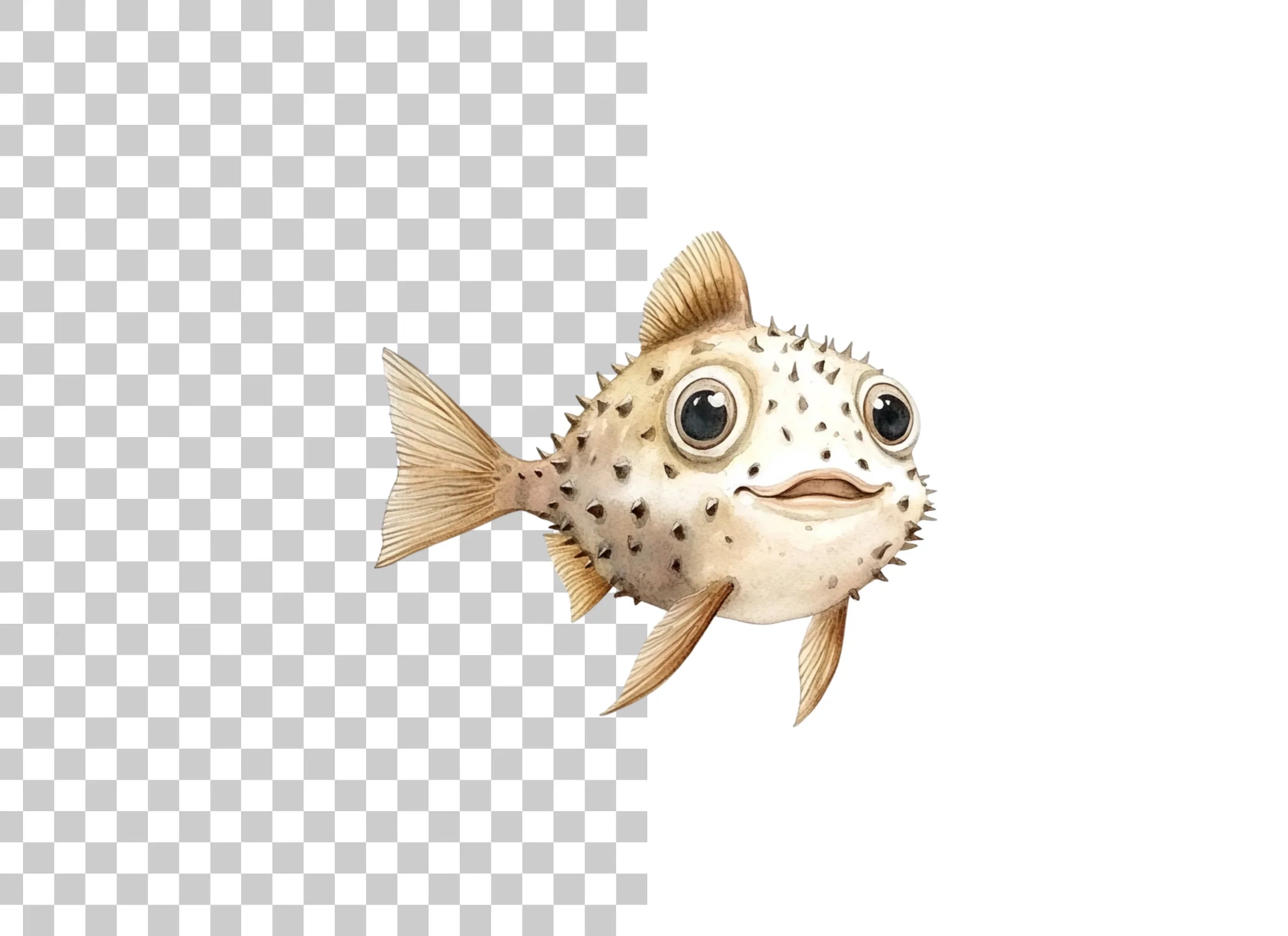 Cute Pufferfish Clipart Bundle