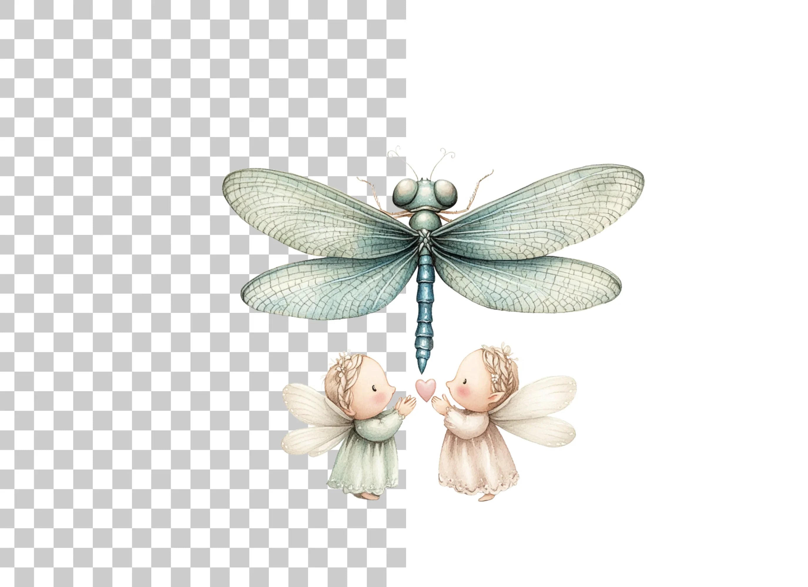 Dragonfly and Fairy Friends Clipart Bundle
