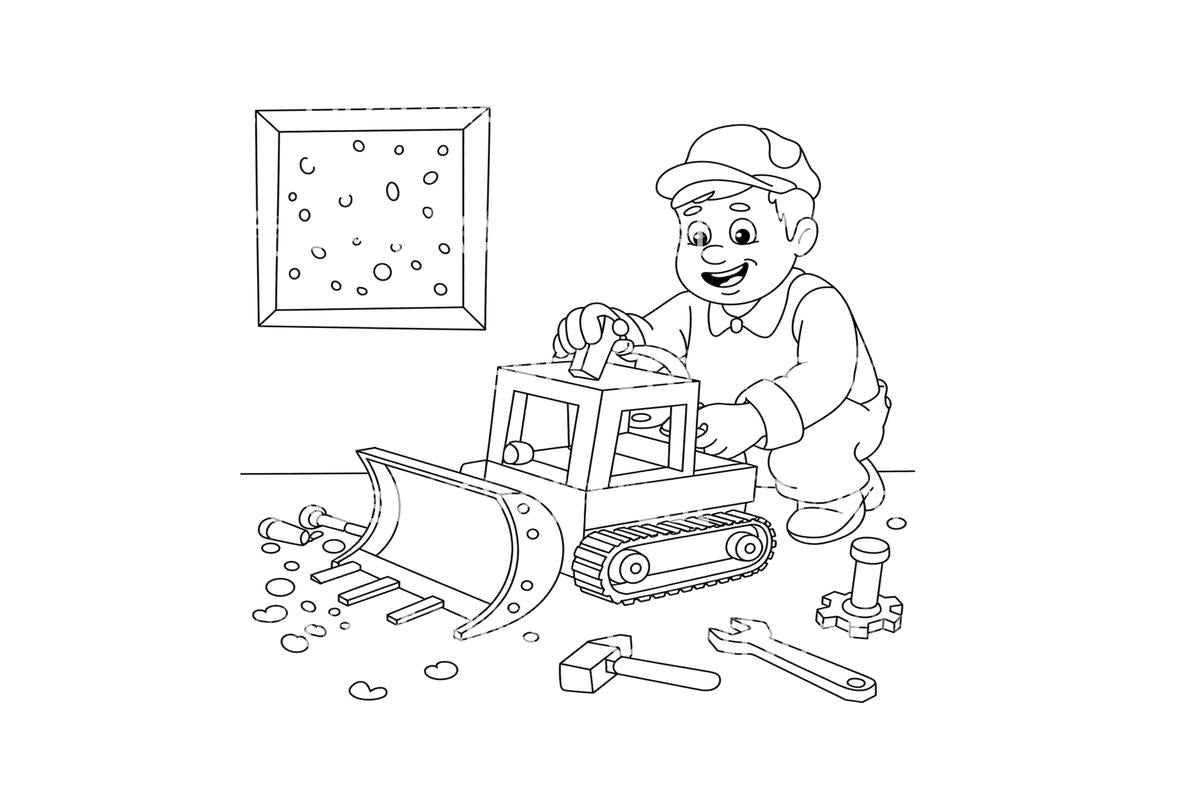 Construction and Dream Coloring Books
