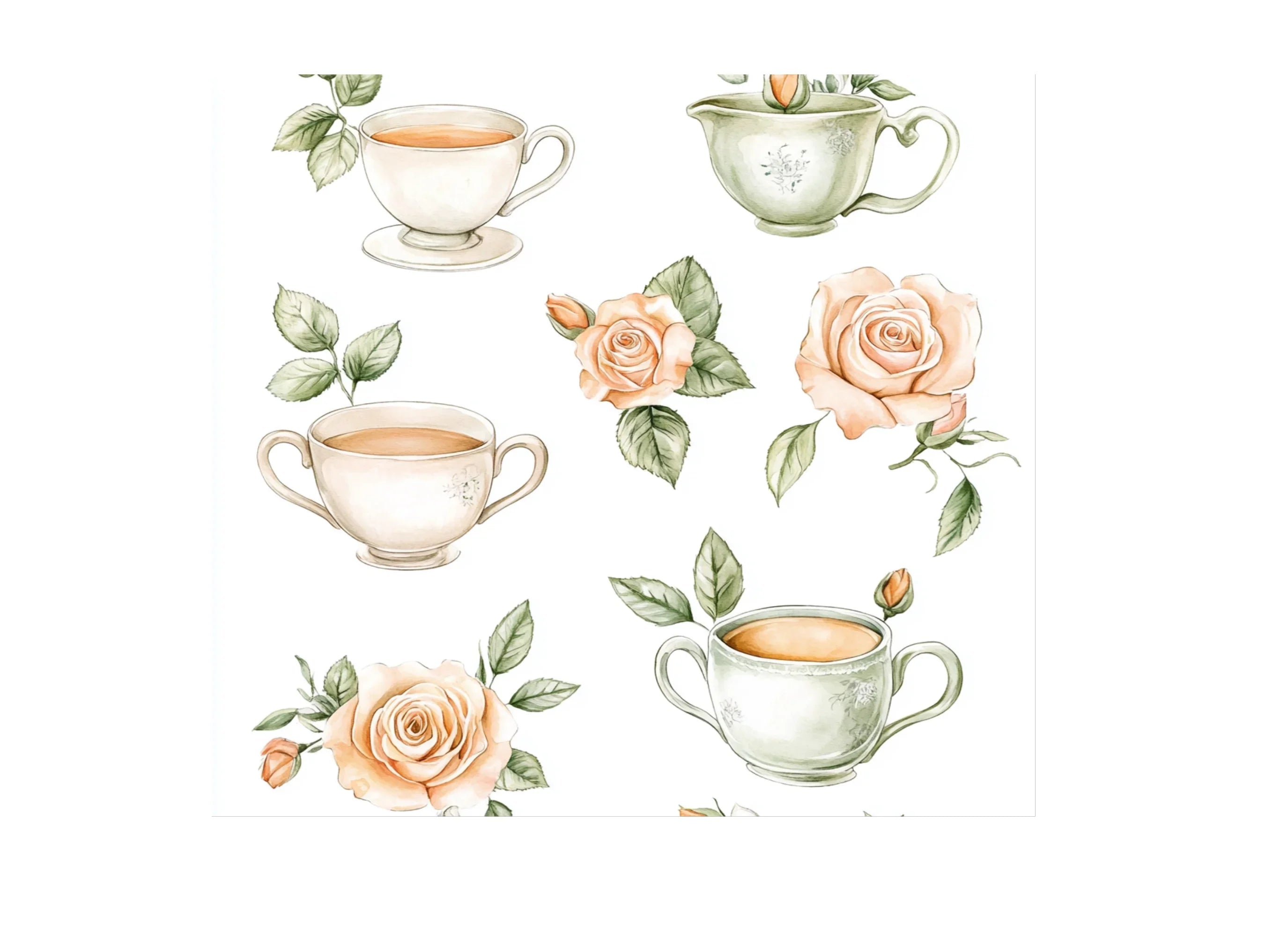 Elegant Tea Party Clipart Bundle