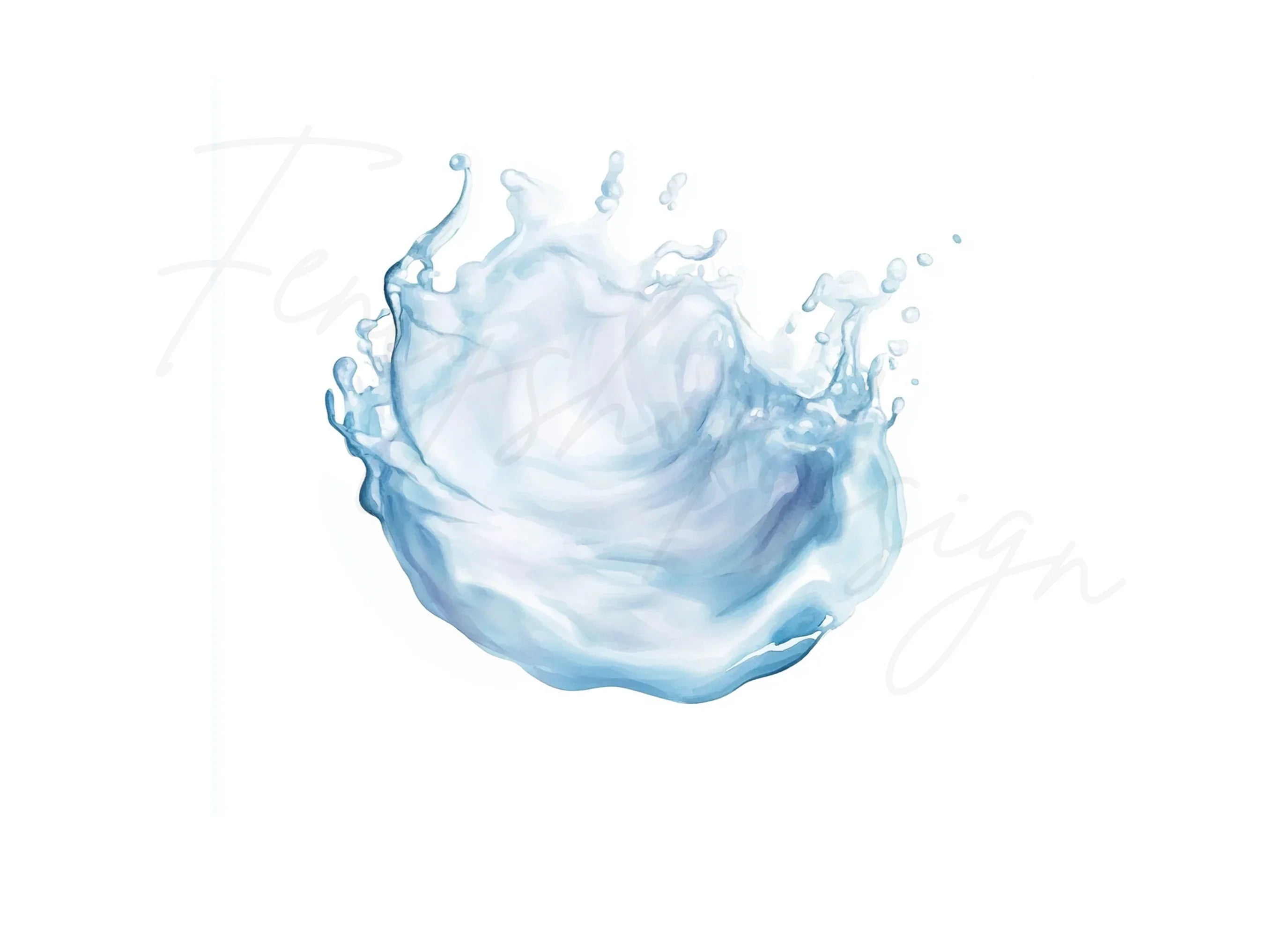 Blue Abstract Shapes Clipart Bundle