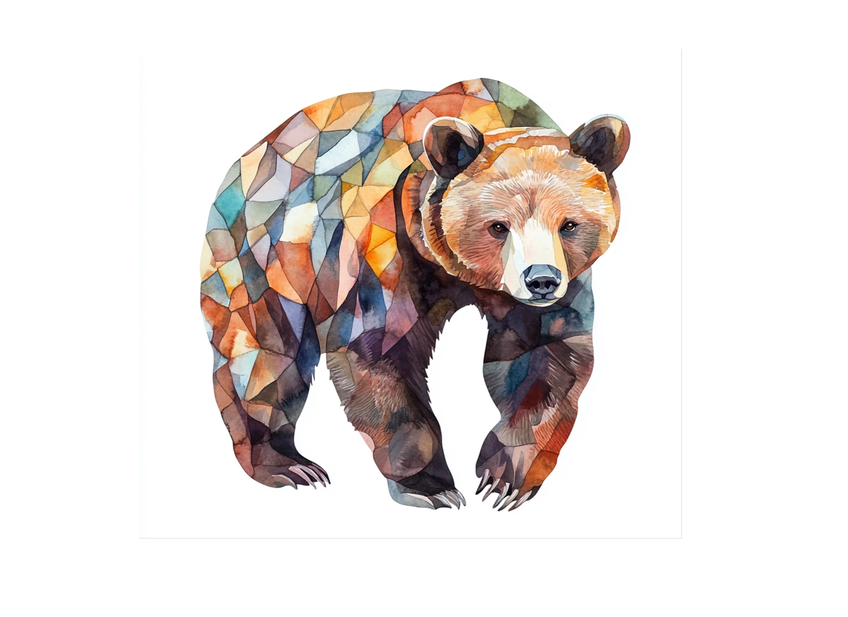 Geometric Bear Clipart Bundle