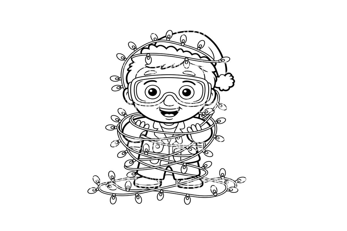 Christmas Lights Kids Coloring Books