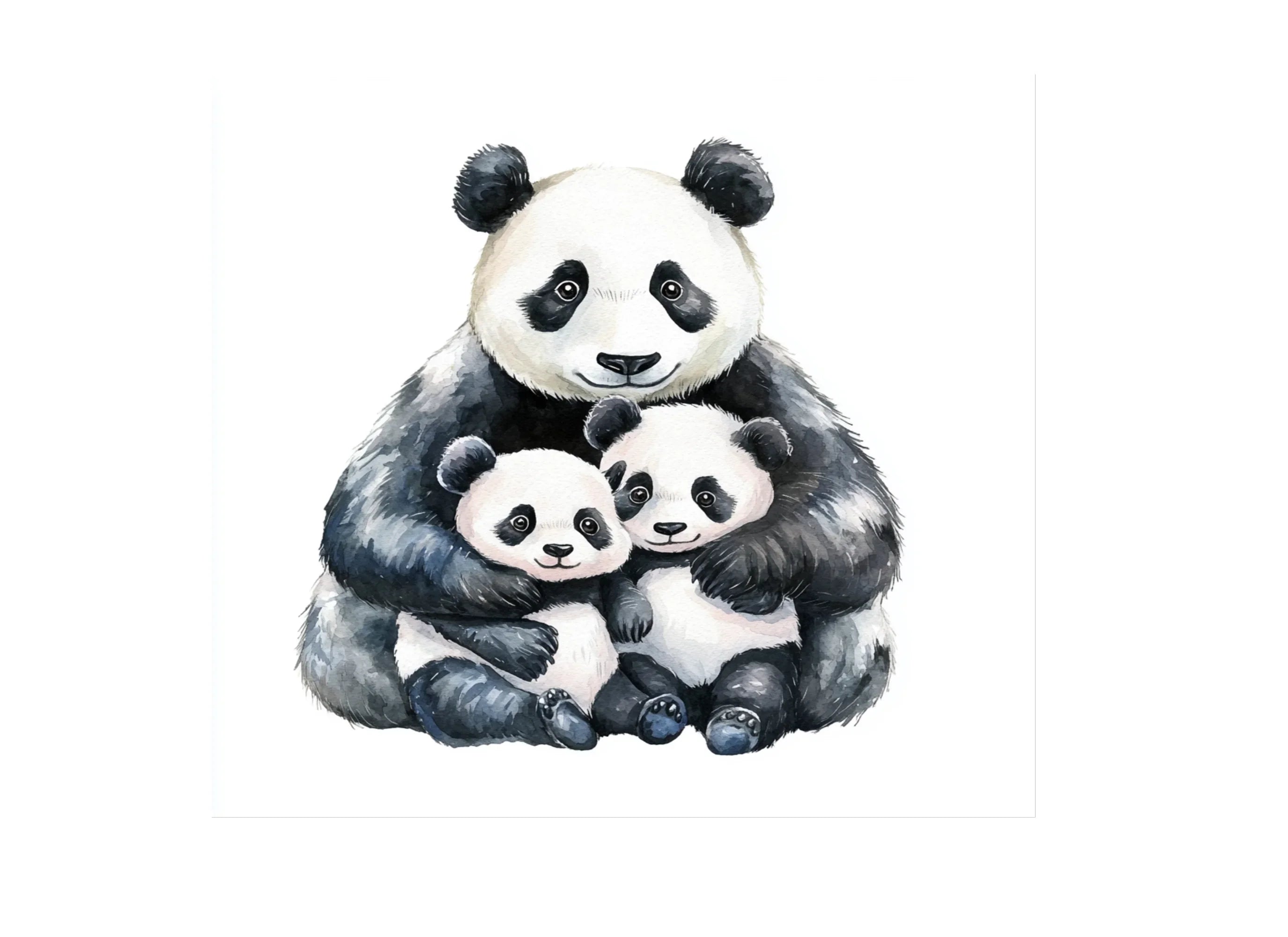 Cute Panda Family Clipart Bundle